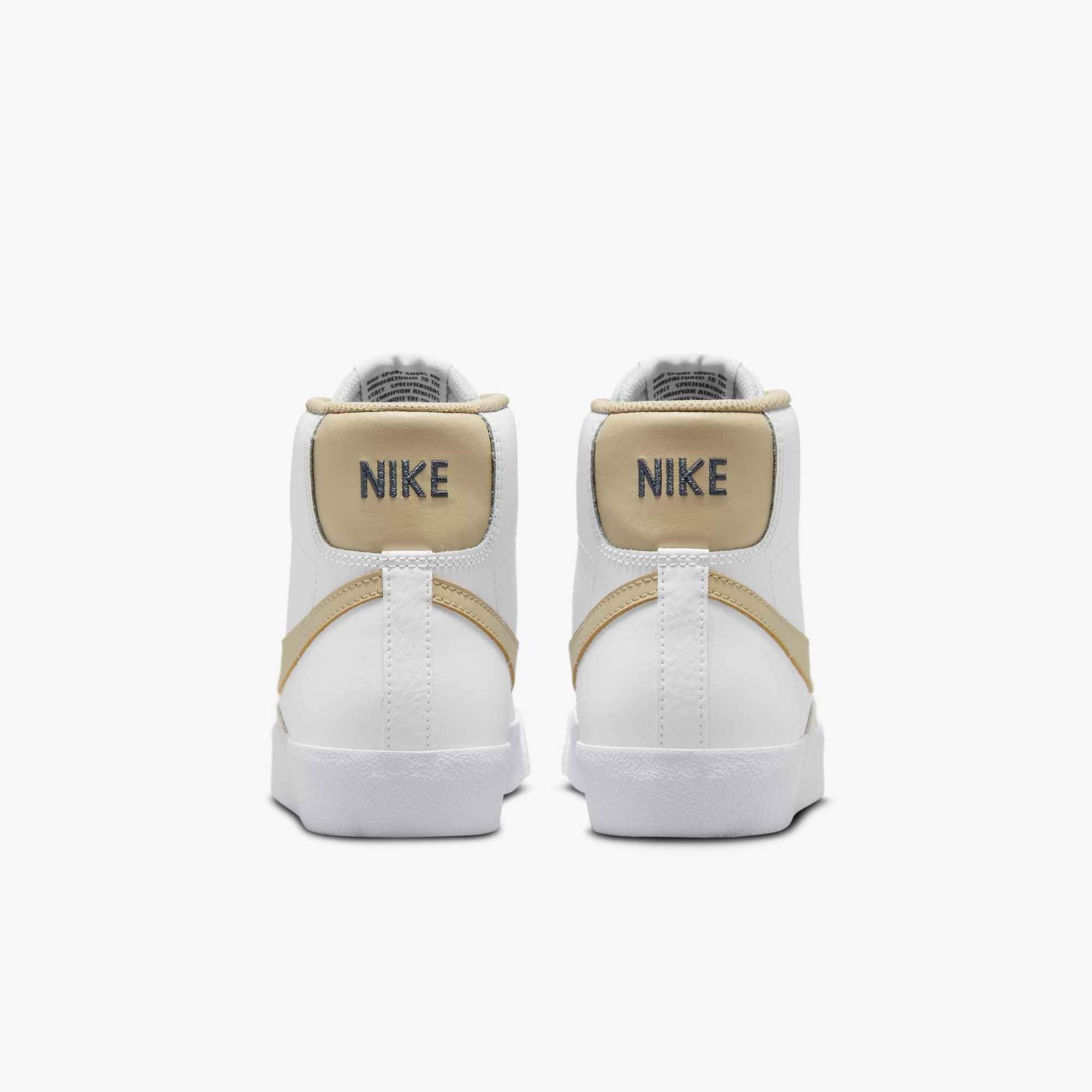 Nike Blazer Mid '77 "White/Thunder Blue/Desert Khaki" Grade School Boys' Shoe - WHITE/BLUE/KHAKI Thumbnail View 5