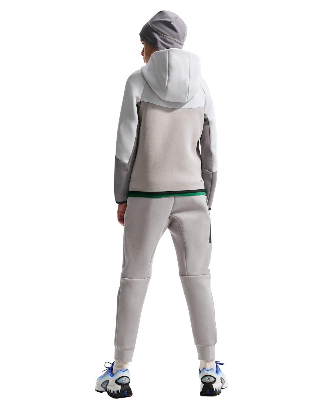 Nike Big Kids' Sportswear Tech Fleece Full-Zip Hooded Jacket - Grey - GREY Thumbnail View 2