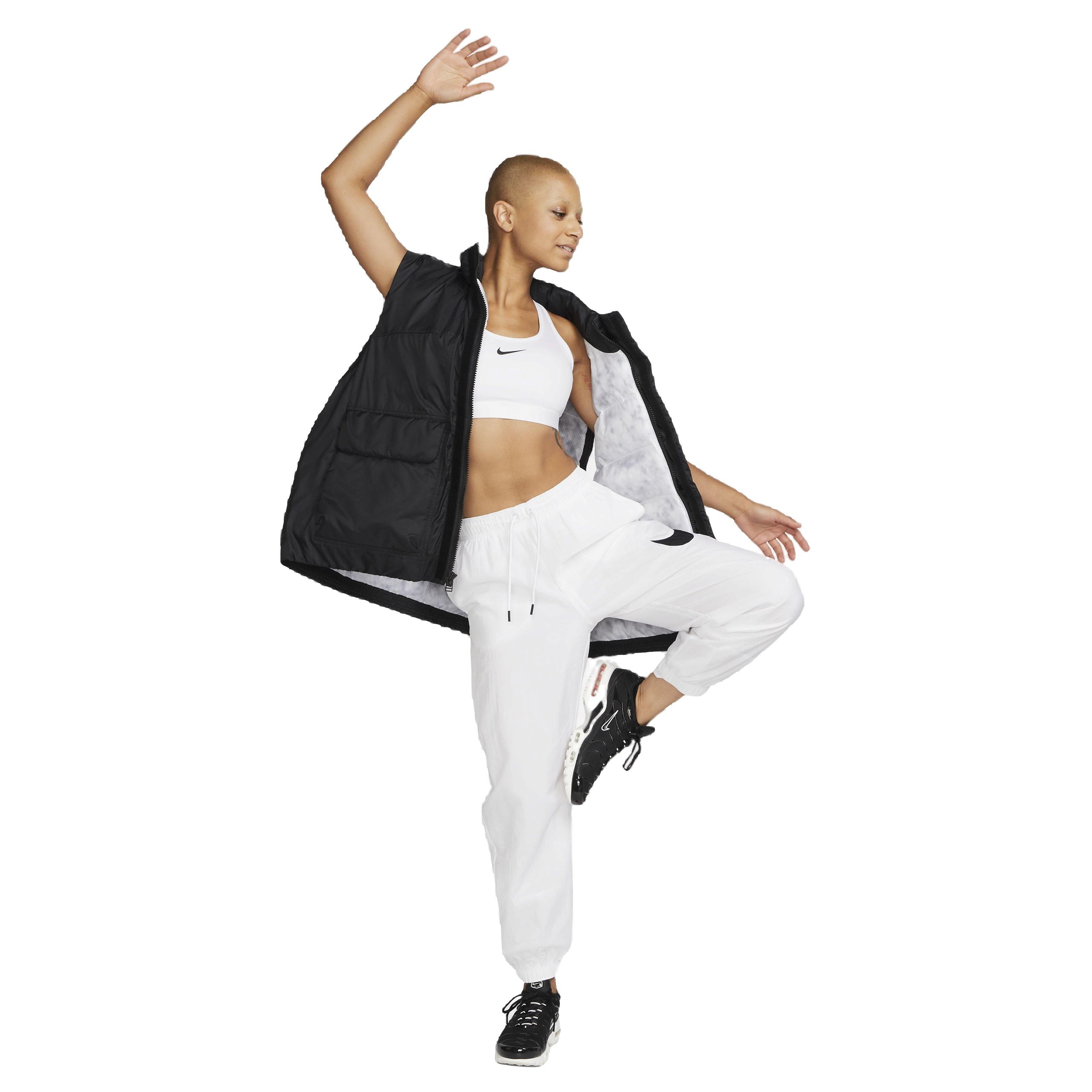 Nike Women's Swoosh Medium Support Padded Sports Bra - RED Thumbnail View 6