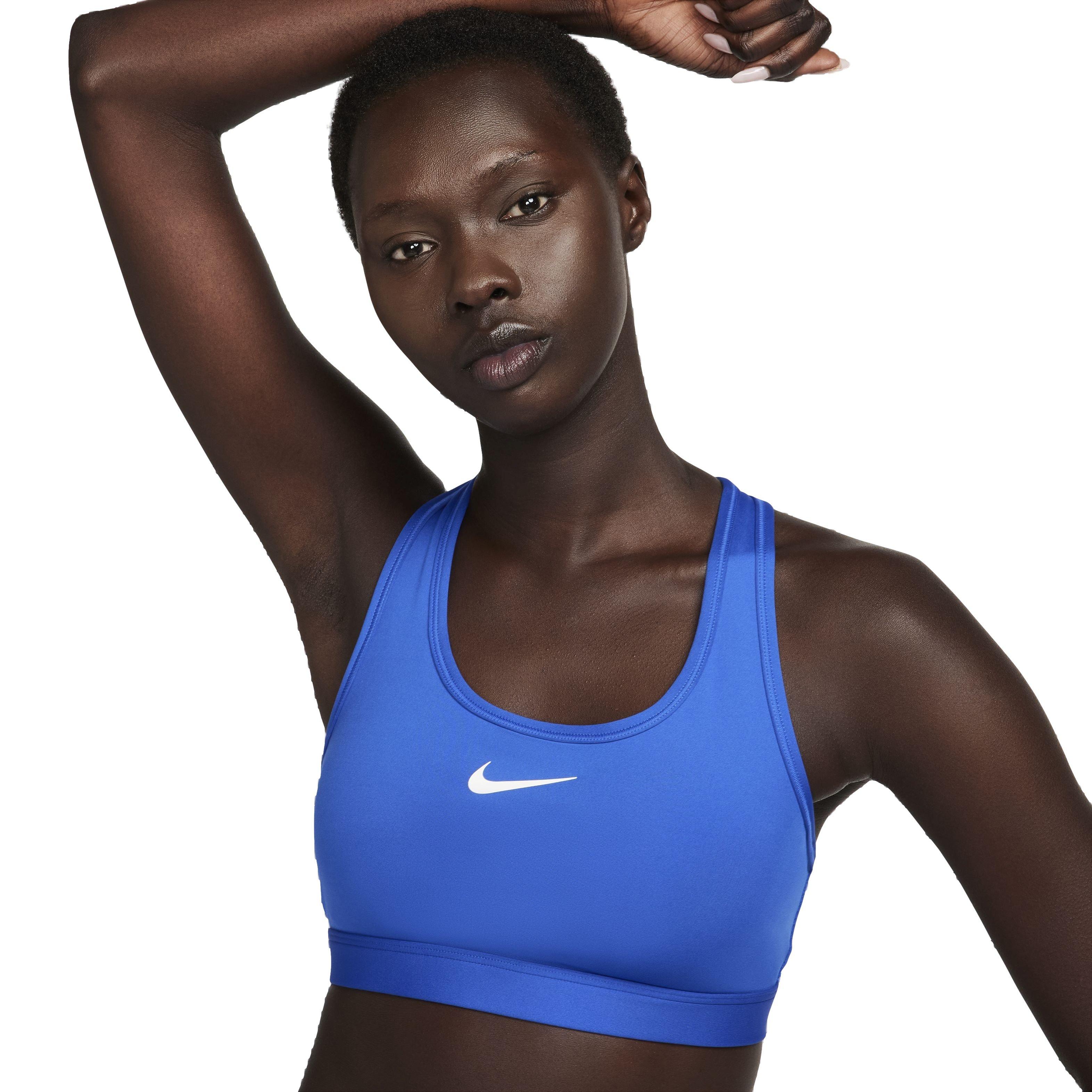 Nike Women's Swoosh Medium Support Padded Sports Bra - BLUE Thumbnail View 1