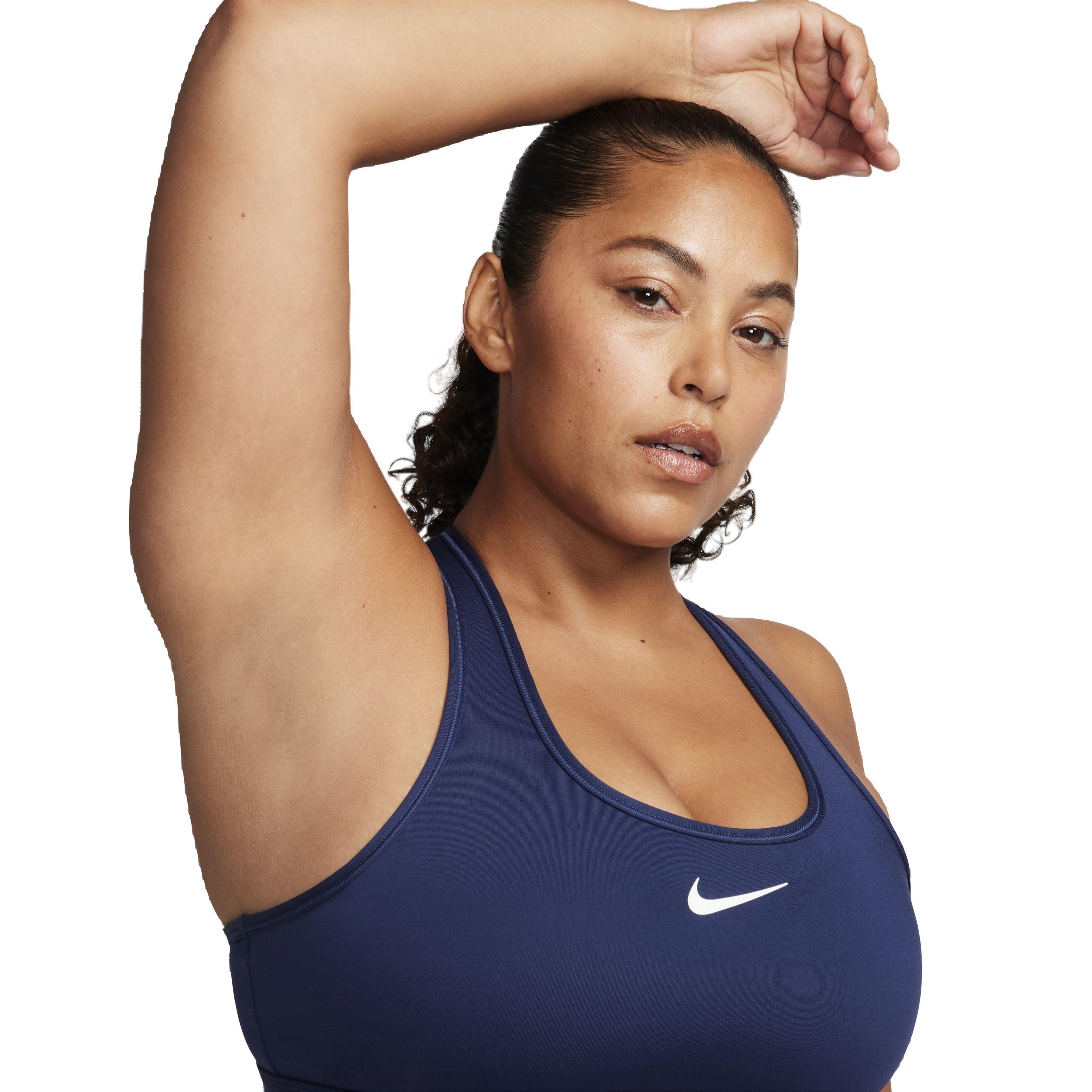 Nike Women's Swoosh Medium Support Padded Sports Bra - NAVY Thumbnail View 1