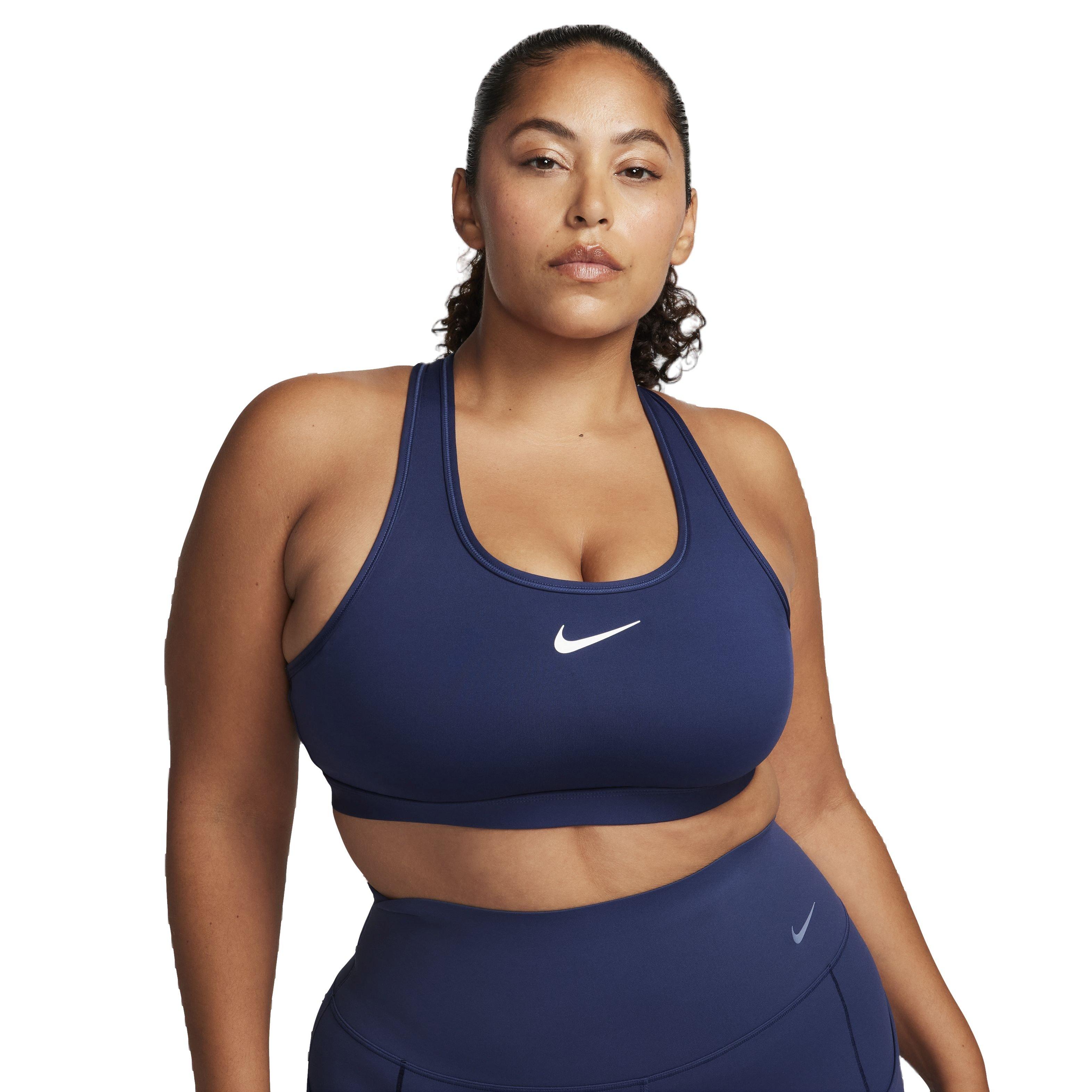 Nike Women's Swoosh Medium Support Padded Sports Bra - NAVY Thumbnail View 2