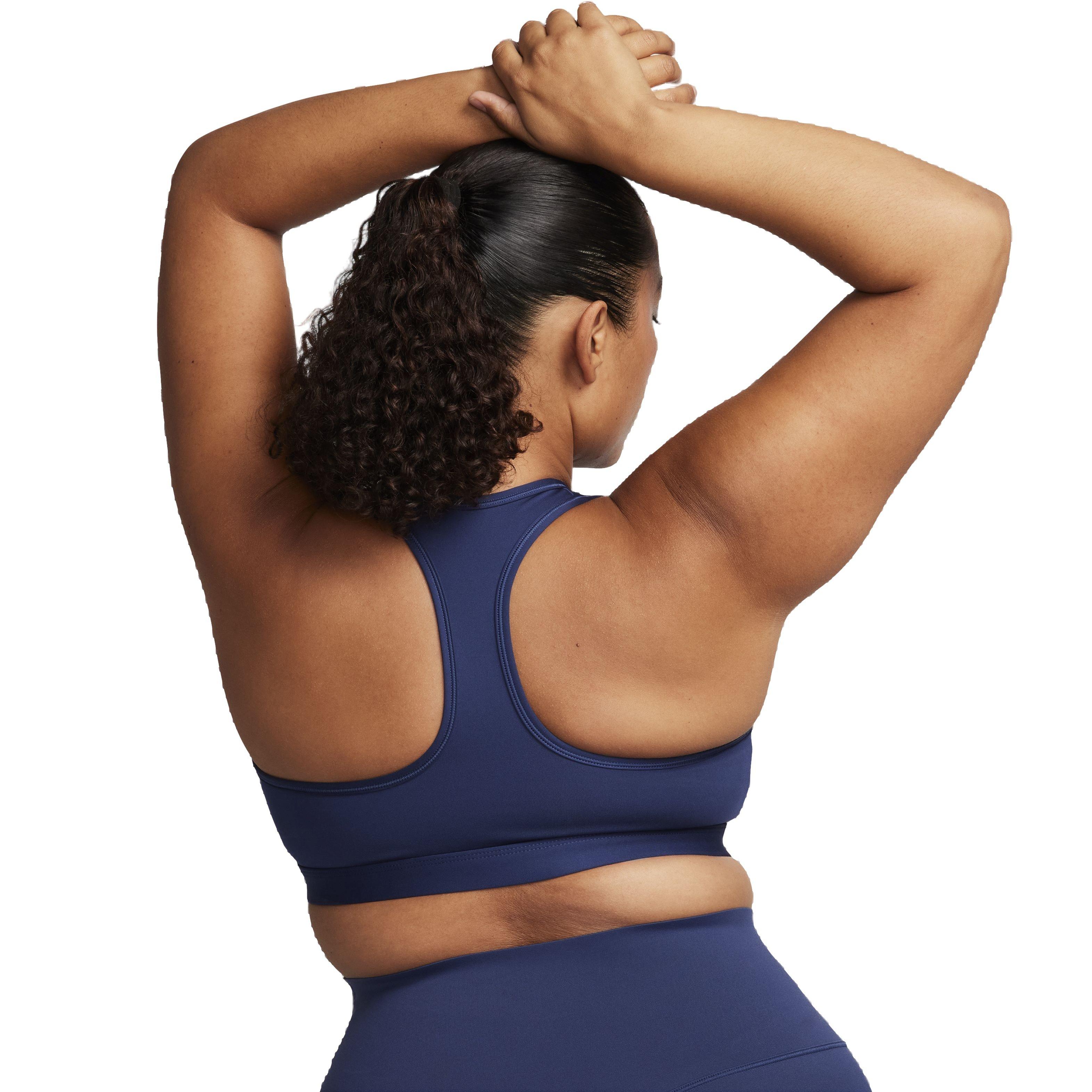 Nike Women's Swoosh Medium Support Padded Sports Bra - NAVY Thumbnail View 3