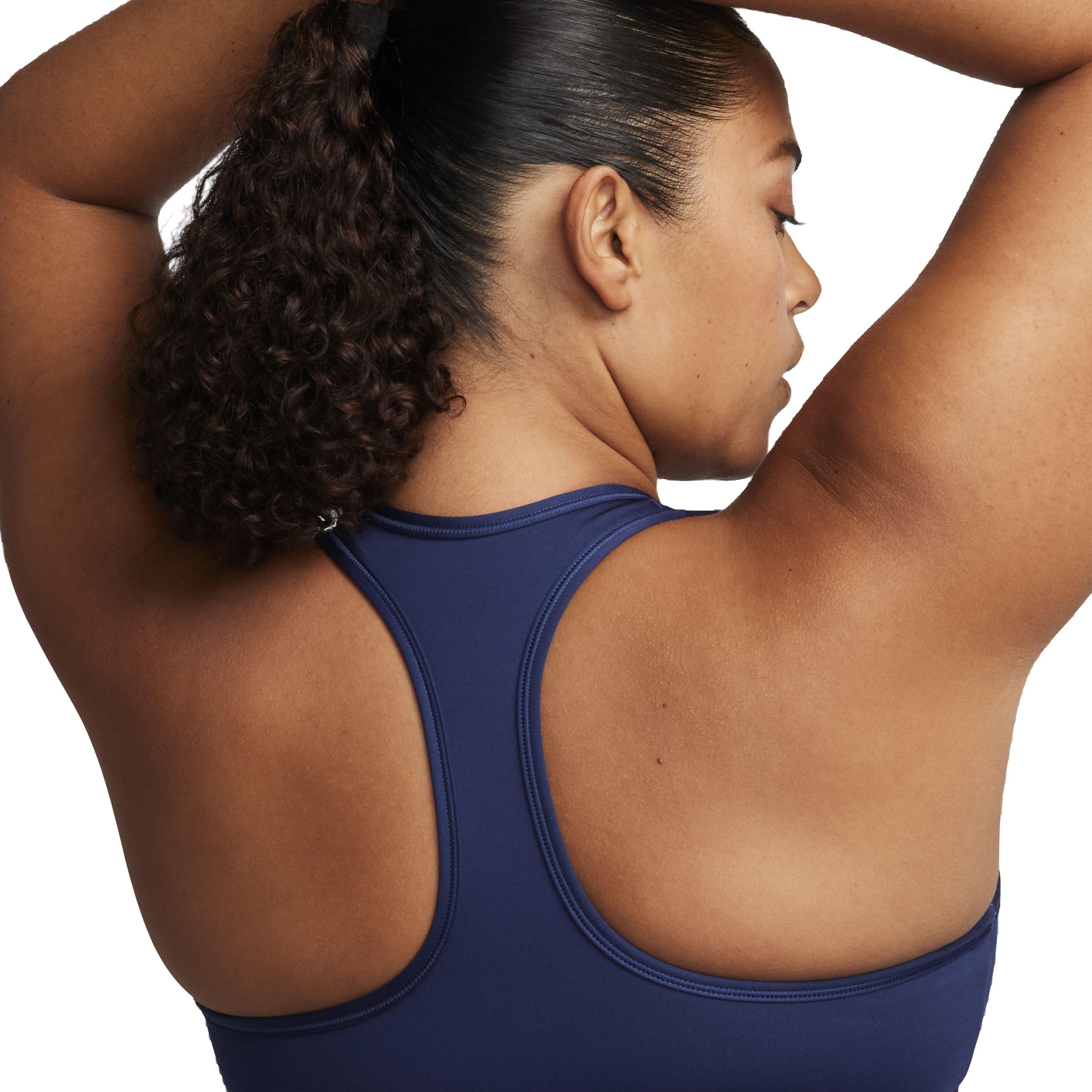 Nike Women's Swoosh Medium Support Padded Sports Bra - NAVY Thumbnail View 6