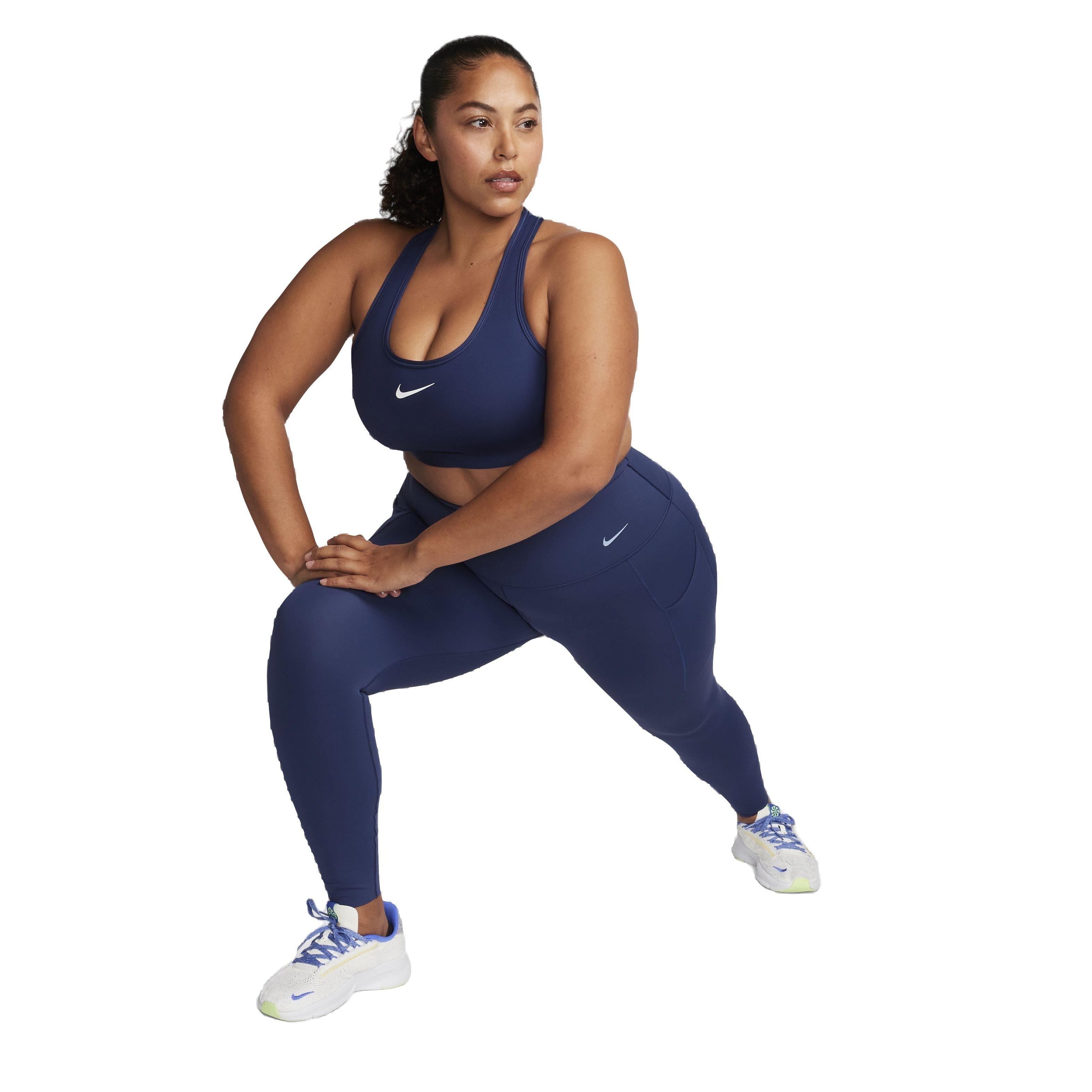 Nike Women's Swoosh Medium Support Padded Sports Bra - NAVY Thumbnail View 7