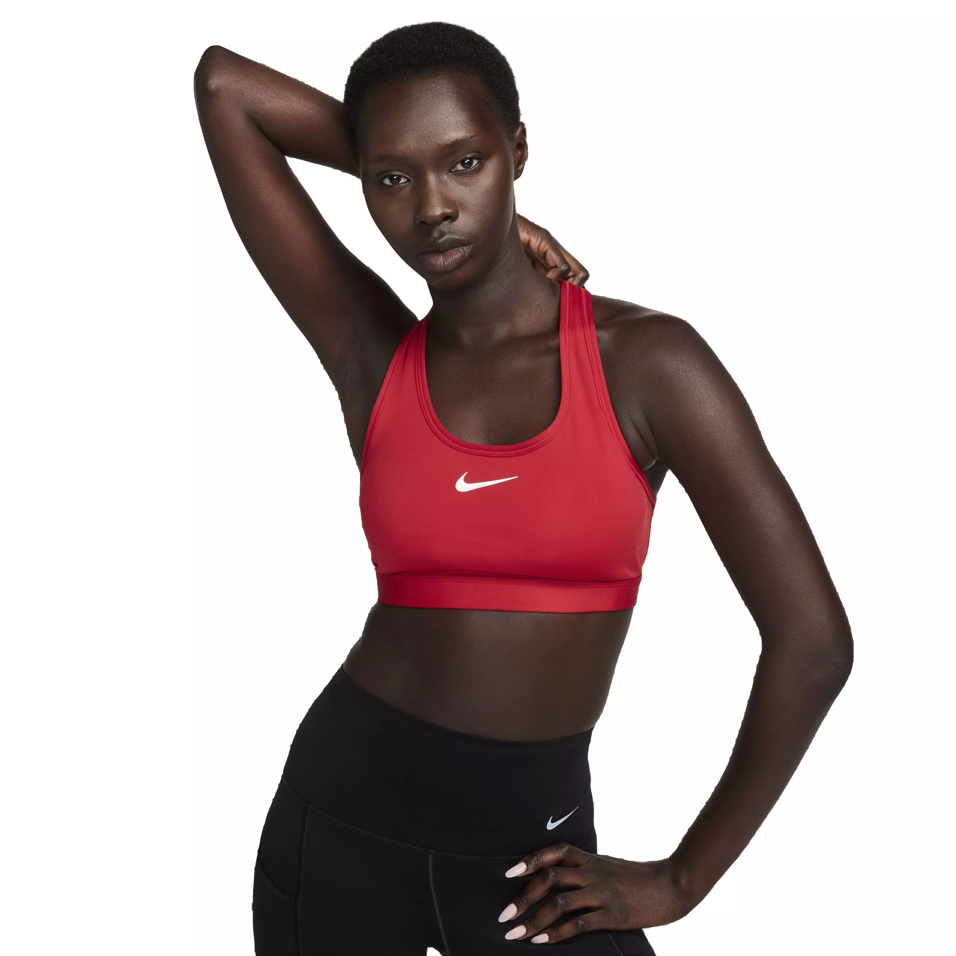 Nike Women's Swoosh Medium Support Padded Sports Bra - RED