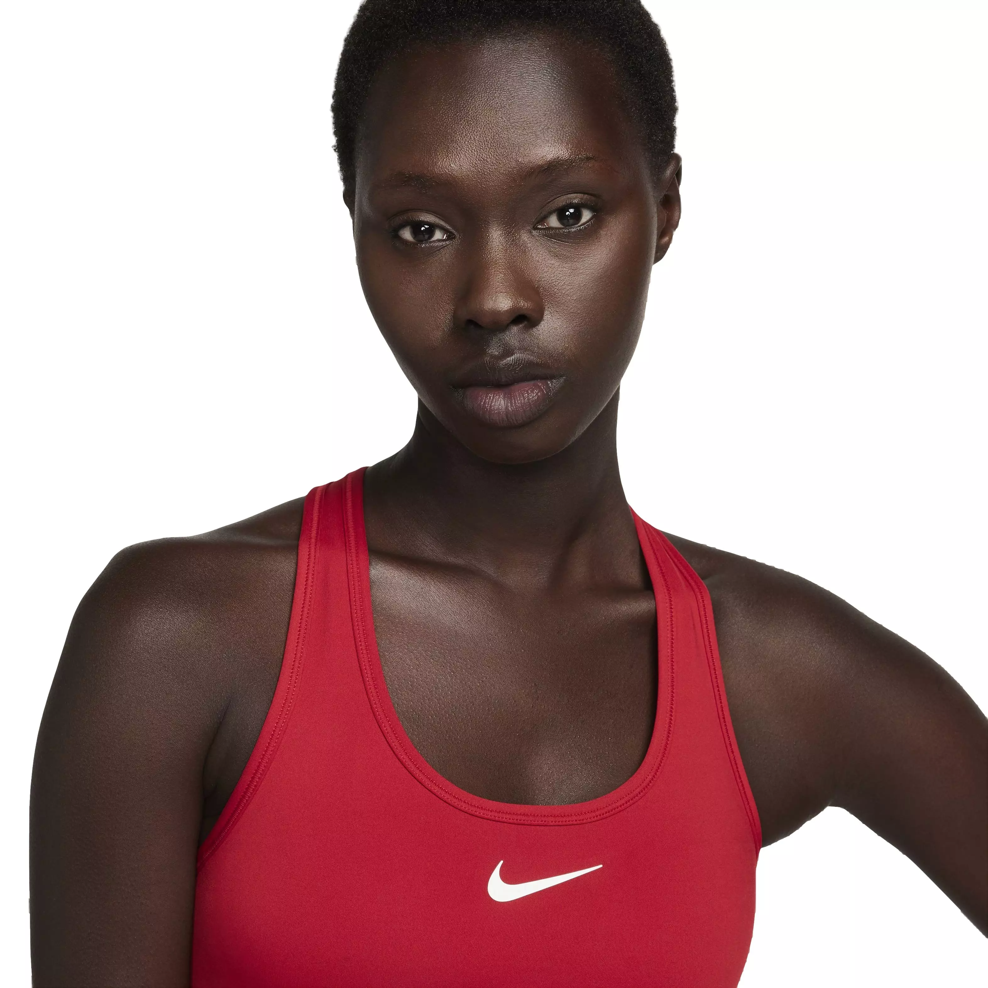 Nike Women's Swoosh Medium Support Padded Sports Bra - RED