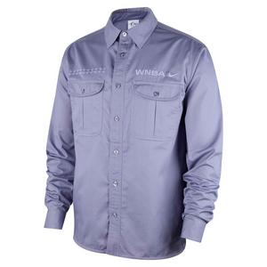 Nike Men's WNBA All Star Woven Long-Sleeve Button Up Shirt -Purple