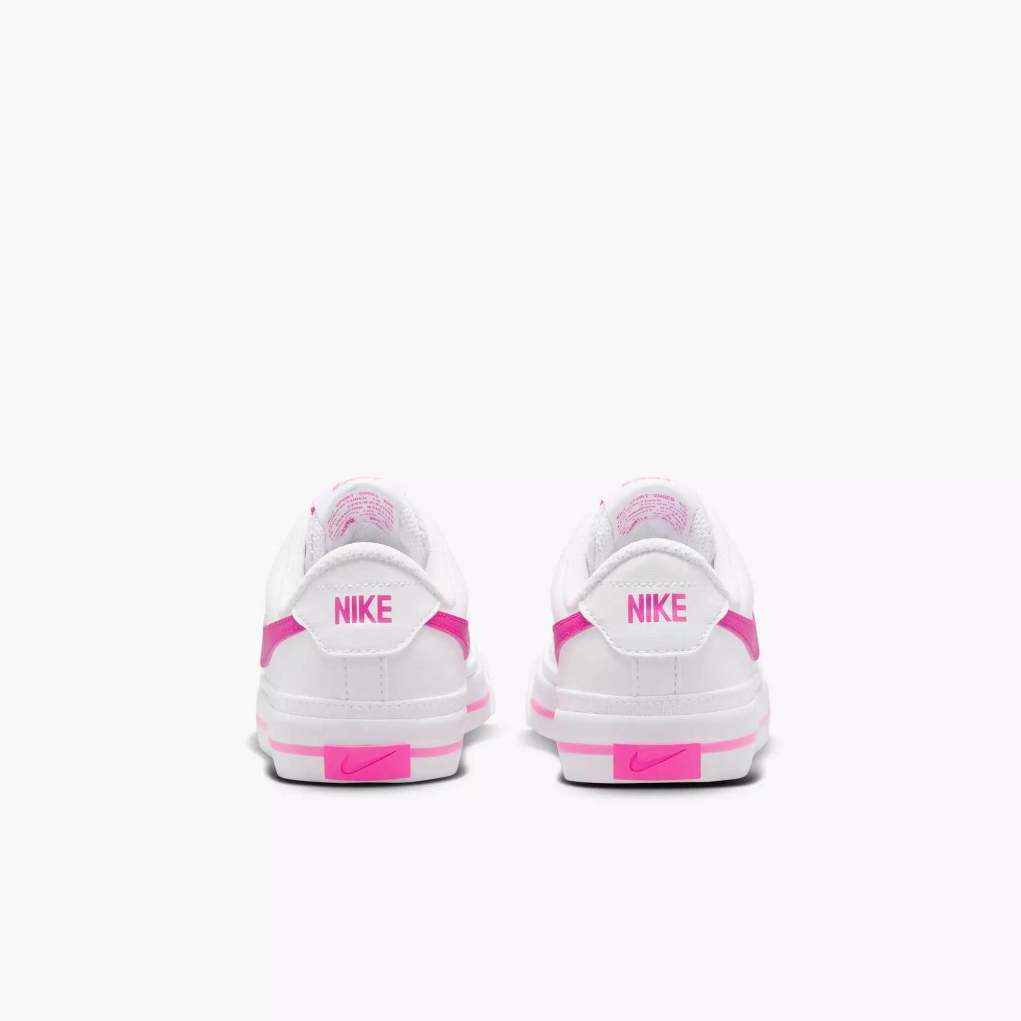 Nike Court Legacy "White/Laser Fuchsia" Grade School Girls' Shoe - WHITE/FUCHSIA