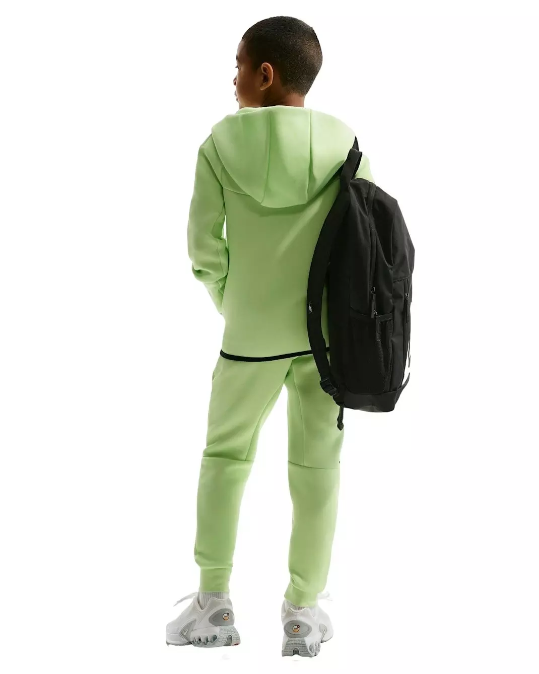Nike Big Kids' Sportswear Tech Fleece Full-Zip Hooded Jacket - Lime Green - LIME GREEN