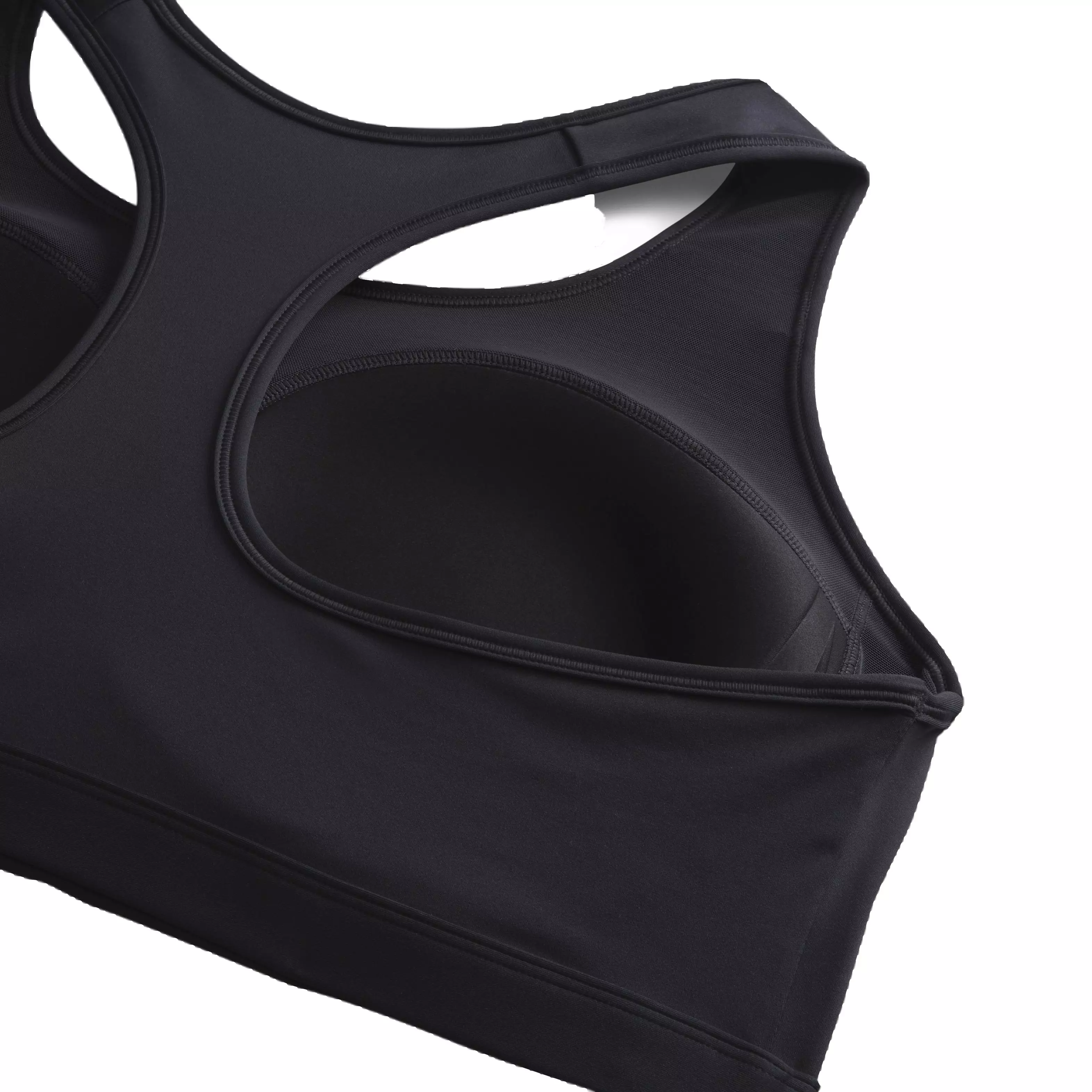 Nike Women's Swoosh Padded Medium Support Sports Bra - BLACK
