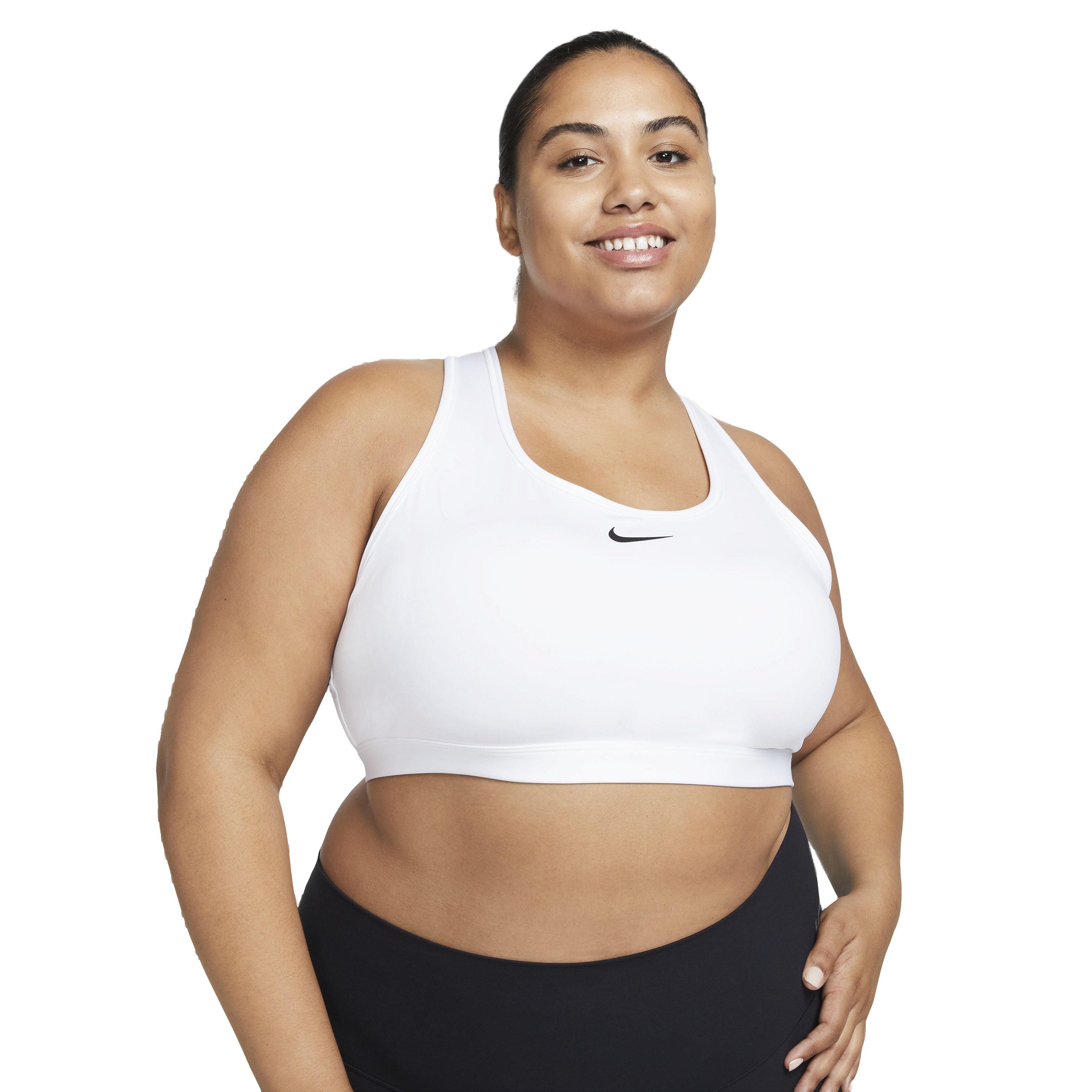 Nike Women's Swoosh Padded Medium Support Sports Bra - WHITE Thumbnail View 2