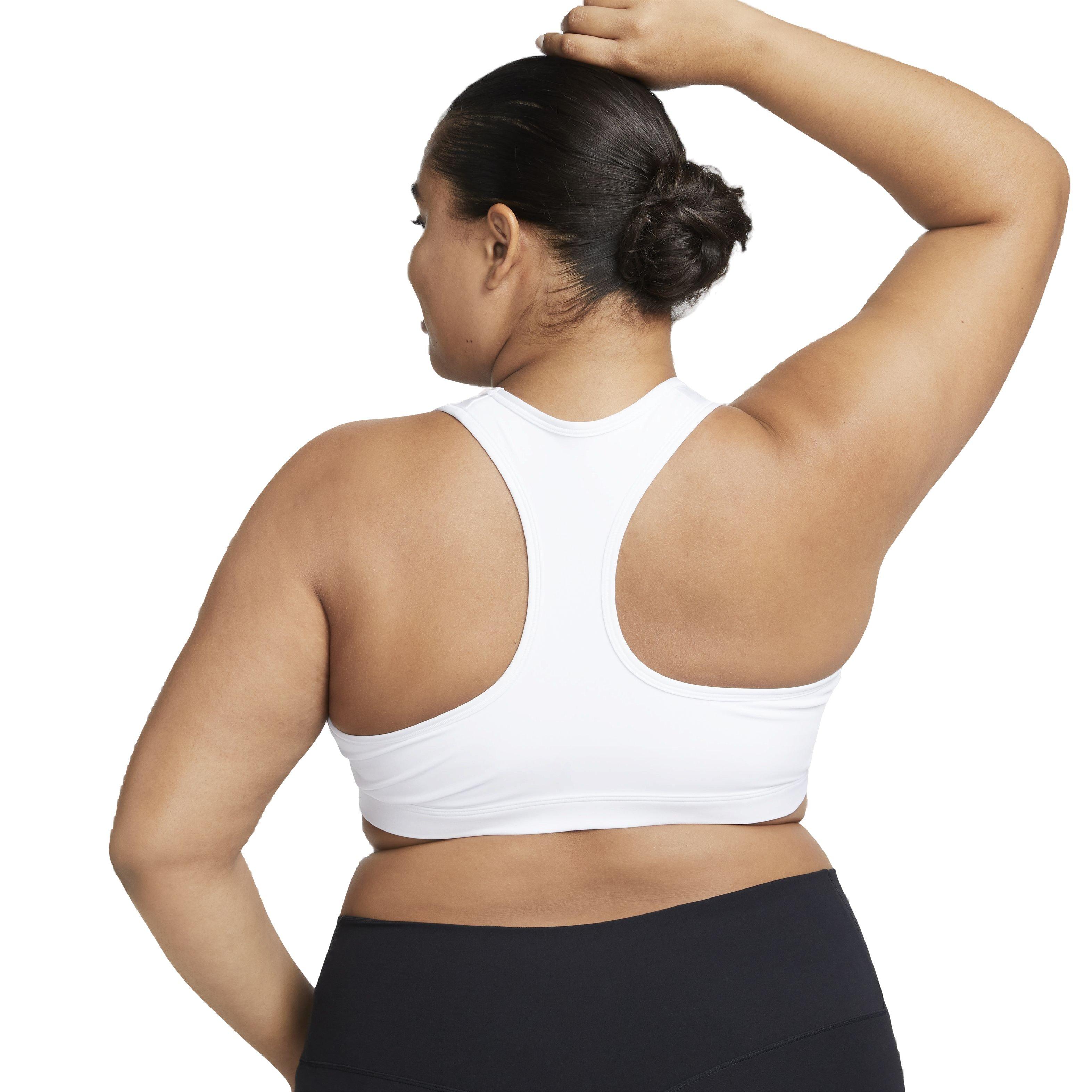 Nike Women's Swoosh Padded Medium Support Sports Bra - WHITE Thumbnail View 3