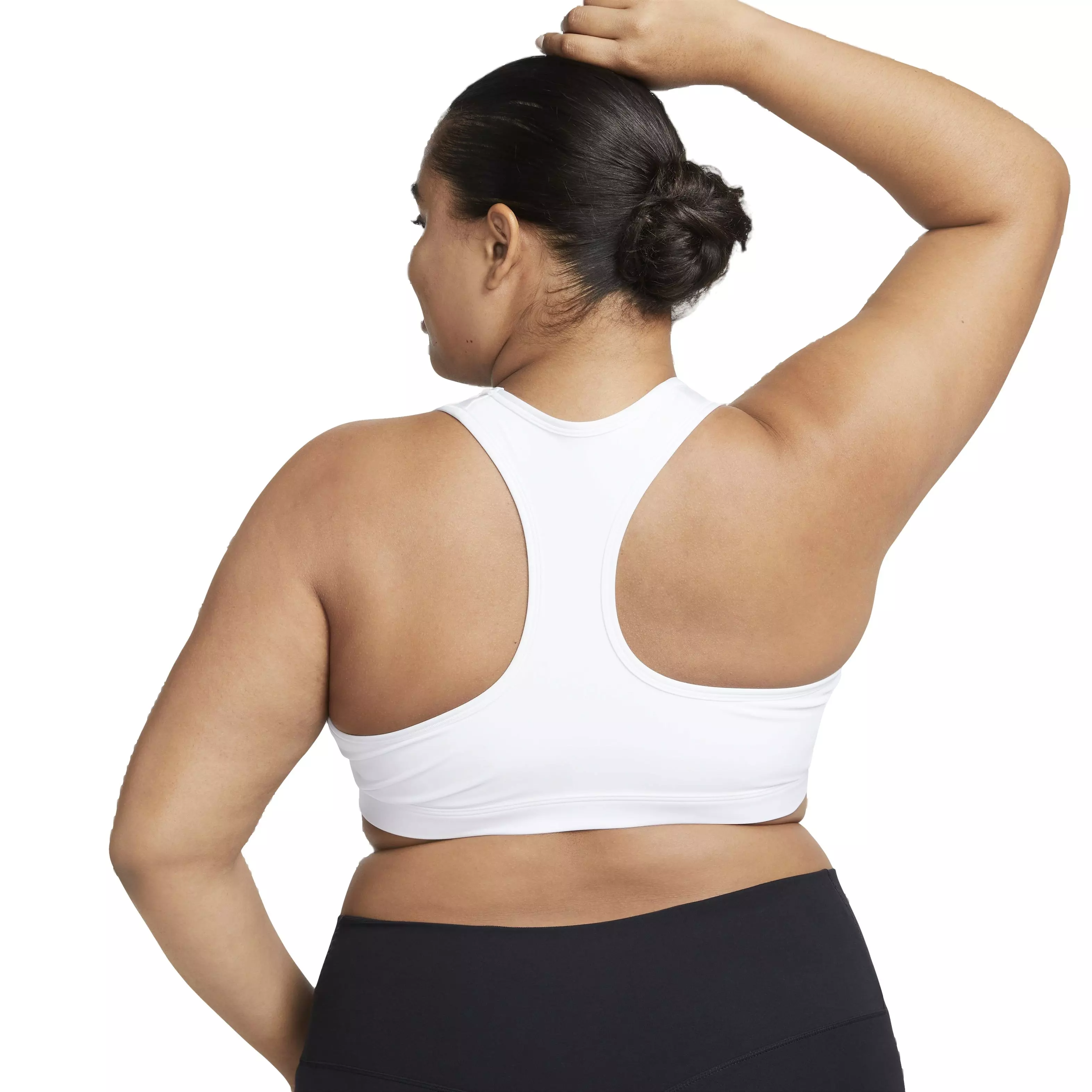 Nike Women's Swoosh Padded Medium Support Sports Bra - WHITE