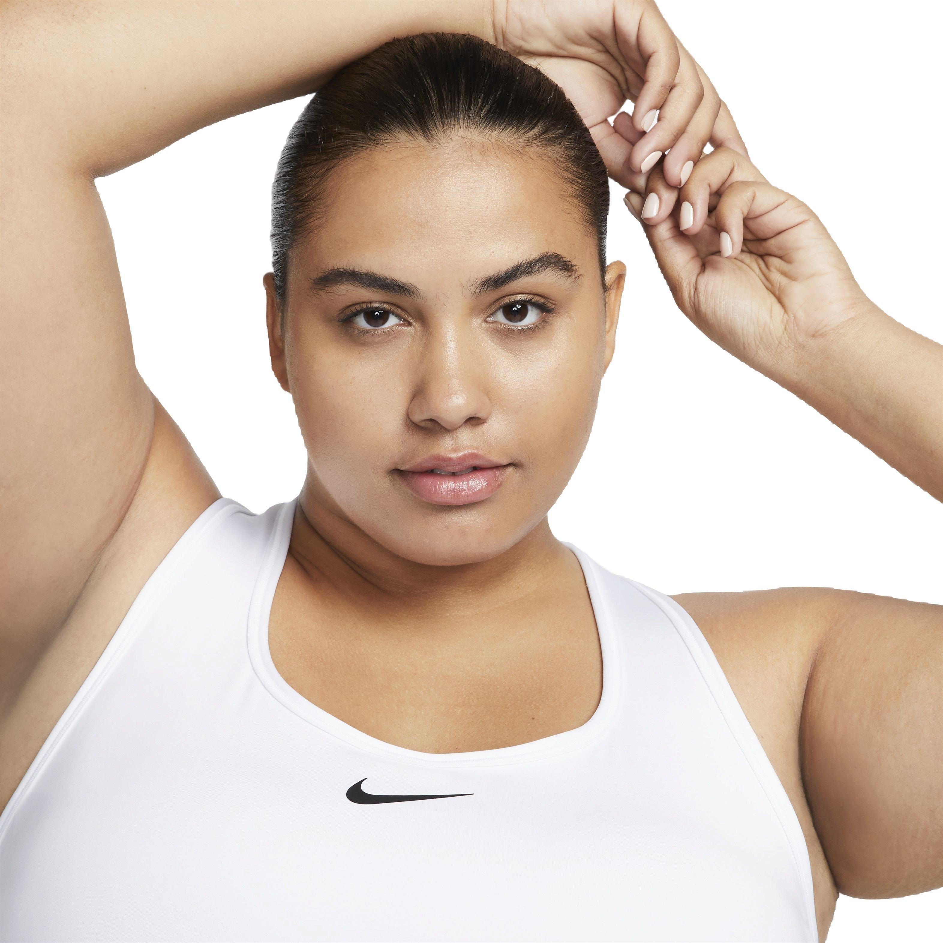 Nike Women's Swoosh Padded Medium Support Sports Bra - WHITE Thumbnail View 5