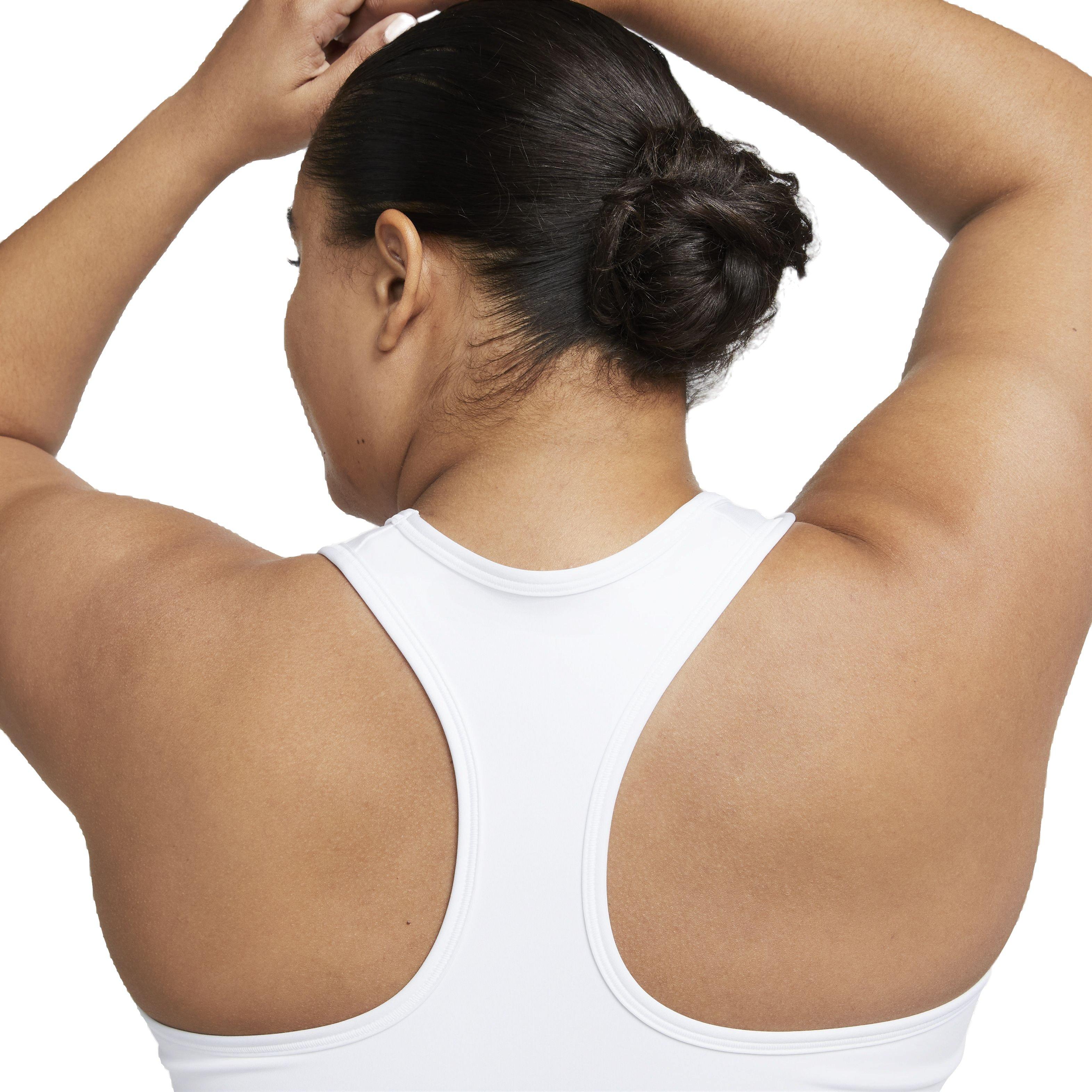 Nike Women's Swoosh Padded Medium Support Sports Bra - WHITE Thumbnail View 6