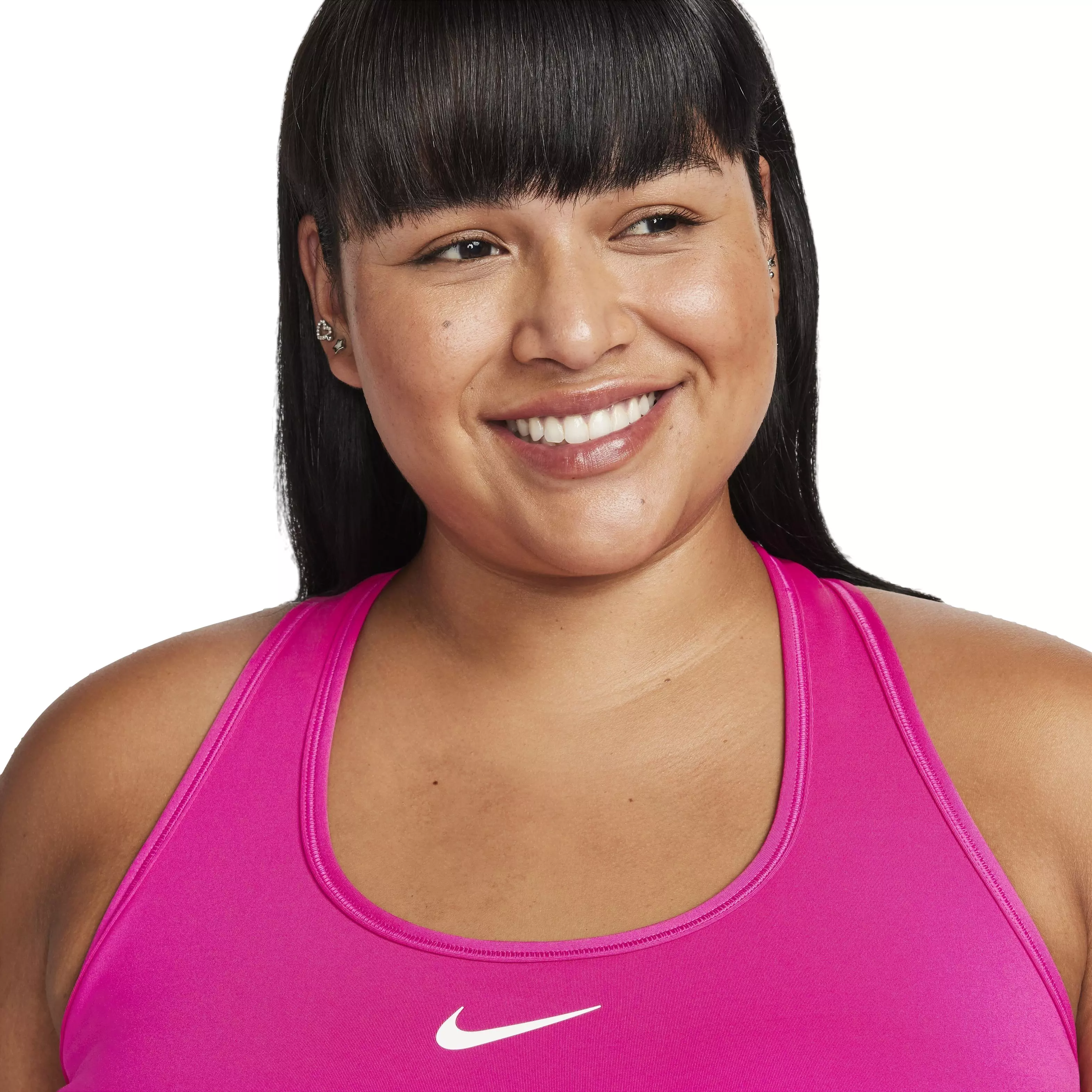 Nike Women's Swoosh Padded Medium Support Sports Bra - PINK