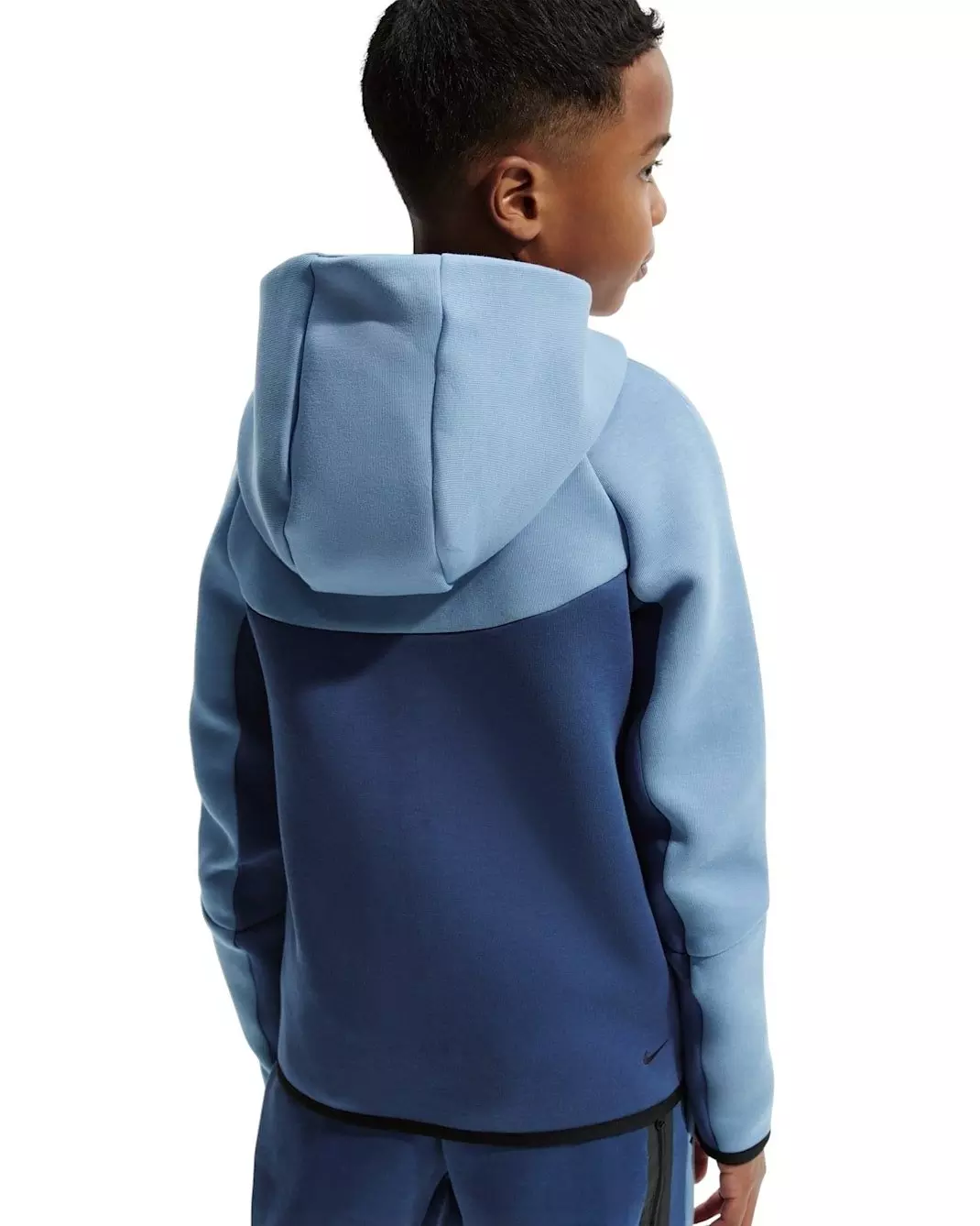 Nike Big Kids' Sportswear Tech Fleece Full-Zip Hooded Jacket - Blue/Navy - BLUE/NAVY