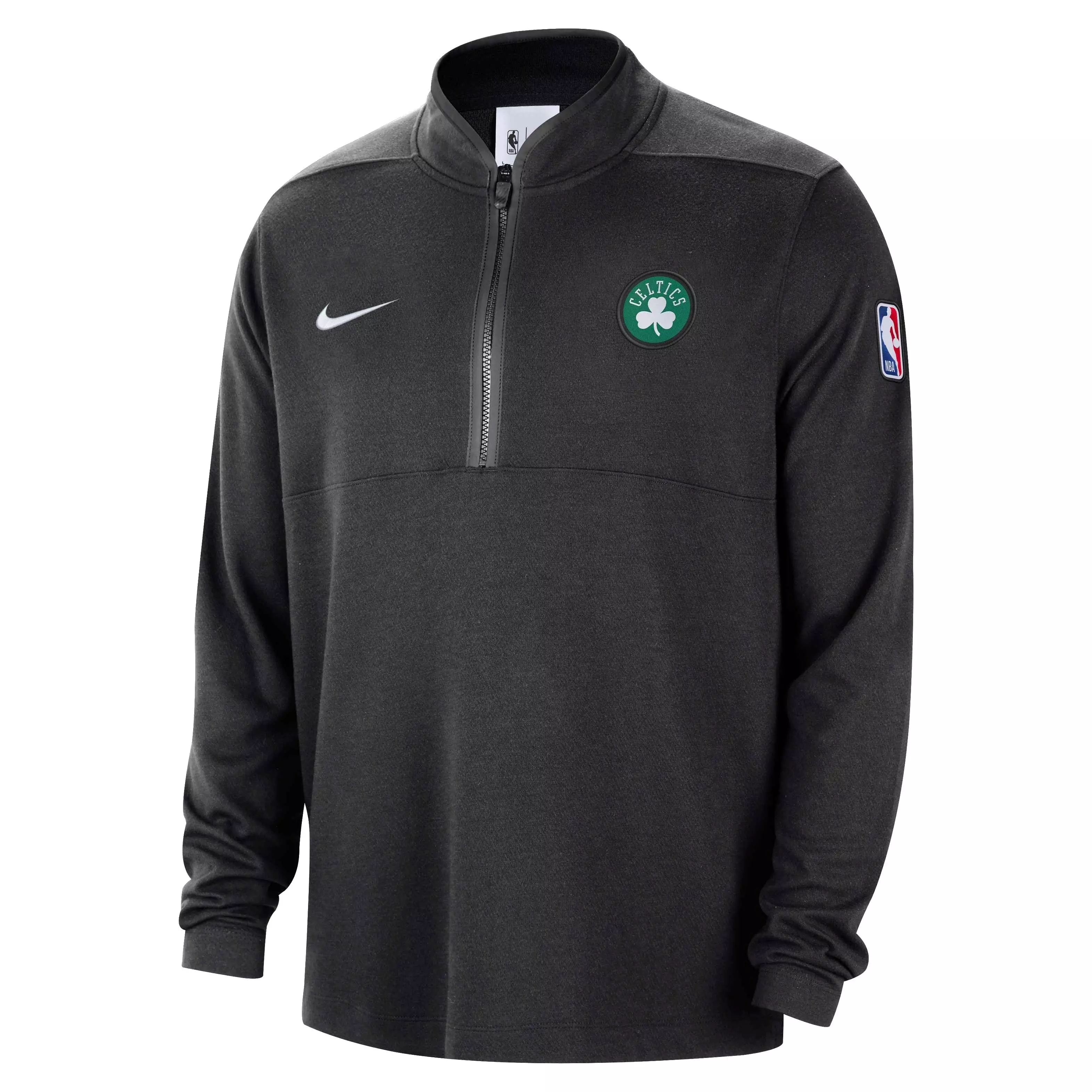 Nike Men's NBA Boston Celtics Dri-FIT 1/2-Zip Long Sleeve Top -Black - BLACK