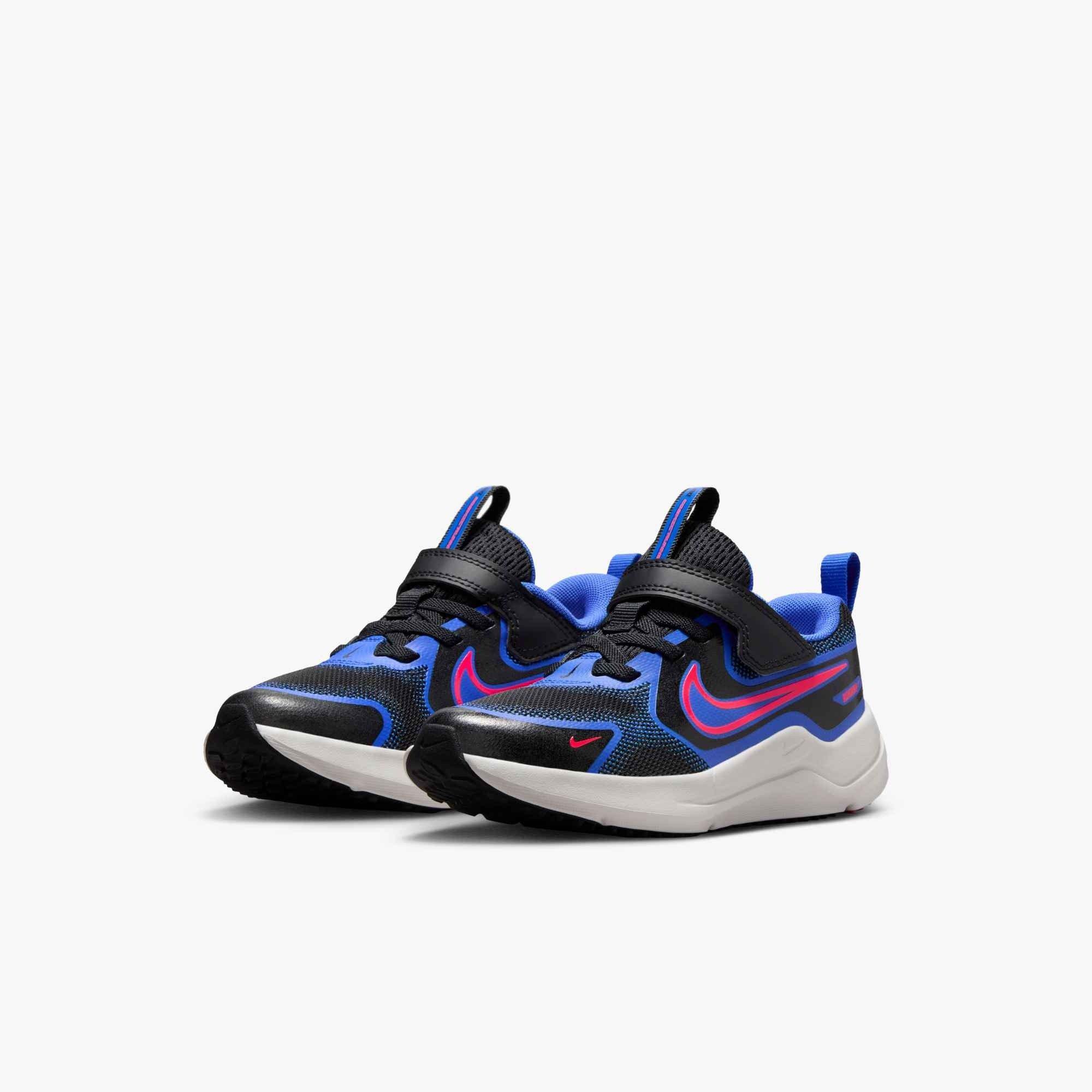 Nike Cosmic Runner "Black/Hyper Royal/Summit White/Bright Crimson" Preschool Boys' Running Shoe - BLACK/ROYAL/WHITE/RED Thumbnail View 4