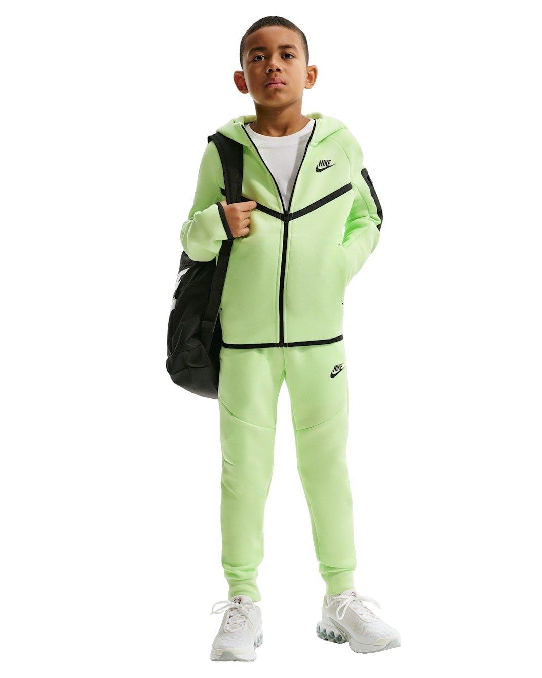 Nike Big Kids' Sportswear Tech Fleece Joggers - Lime Green - LIME GREEN Thumbnail View 4