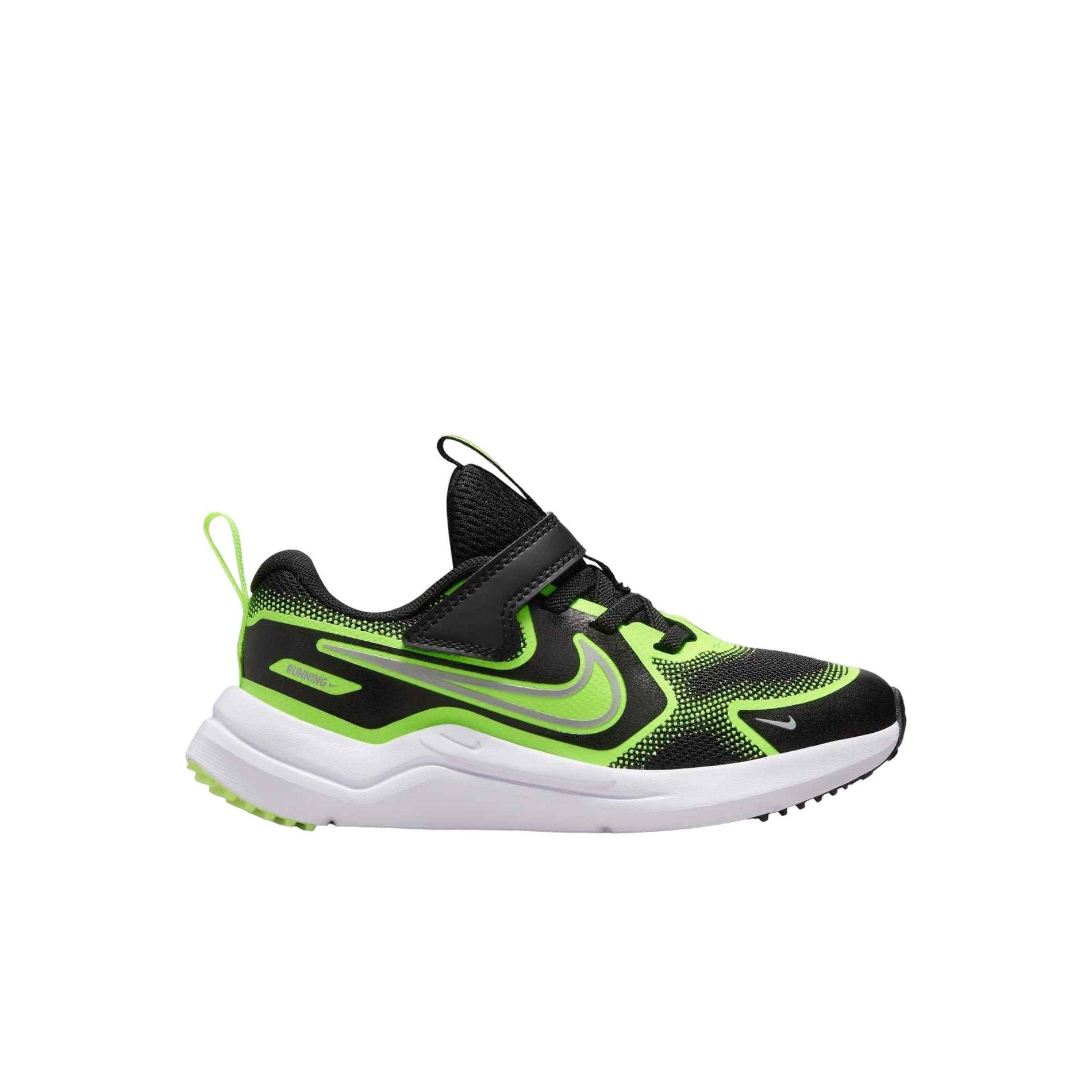 Nike Cosmic Runner "Black/Volt/Wolf Grey" Preschool Boys' Running Shoe - BLACK/VOLT/GREY Thumbnail View 1