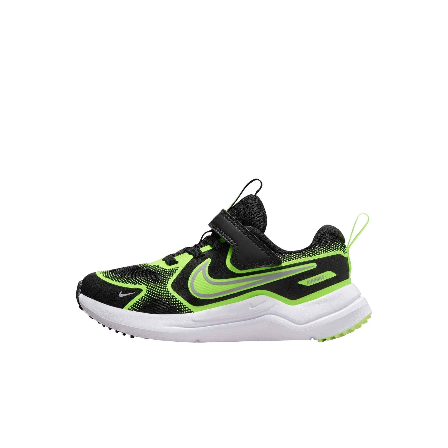 Nike Cosmic Runner "Black/Volt/Wolf Grey" Preschool Boys' Running Shoe - BLACK/VOLT/GREY Thumbnail View 2