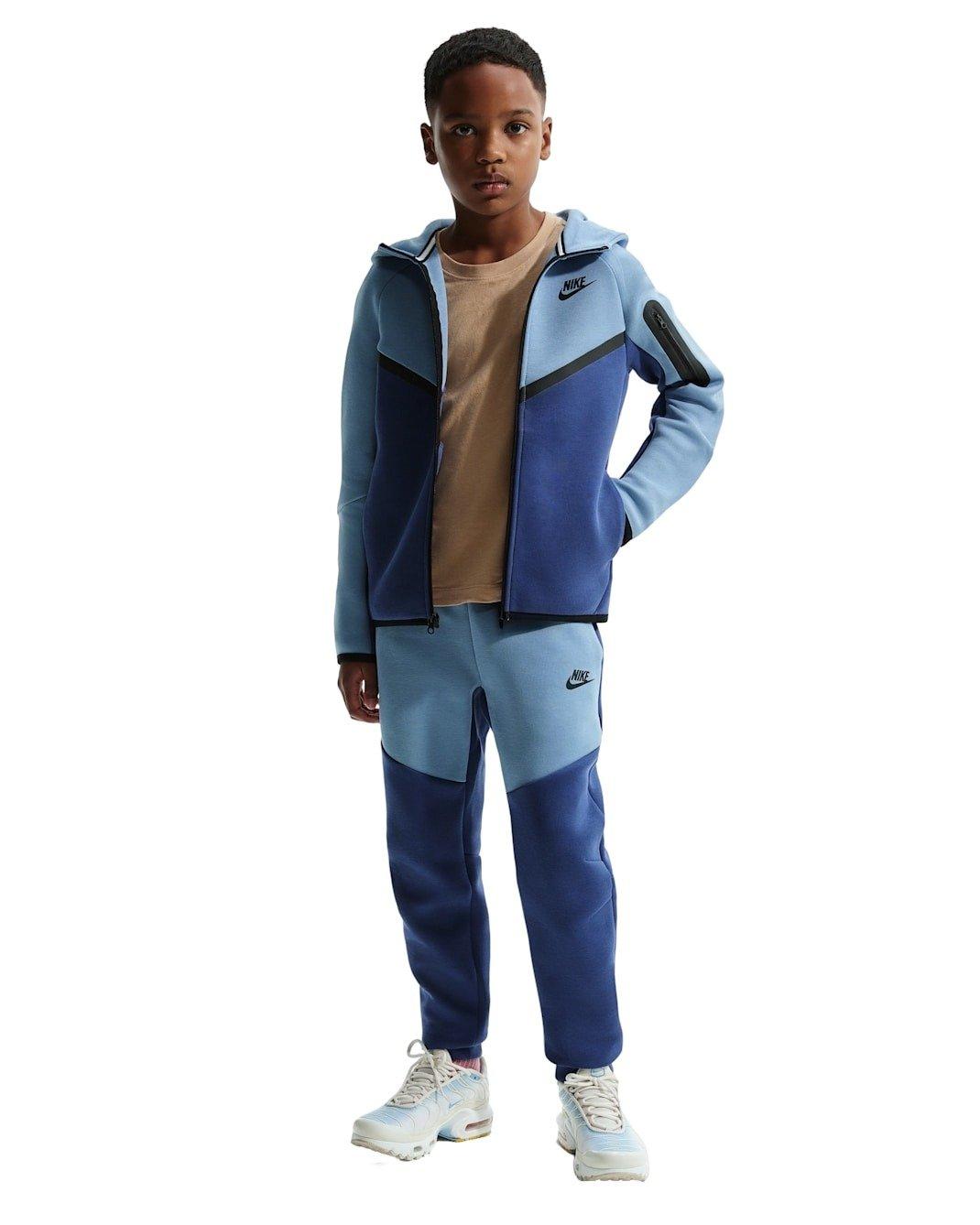 Nike Big Kids' Sportswear Tech Fleece Joggers - Navy/Blue - NAVY/BLUE Thumbnail View 4