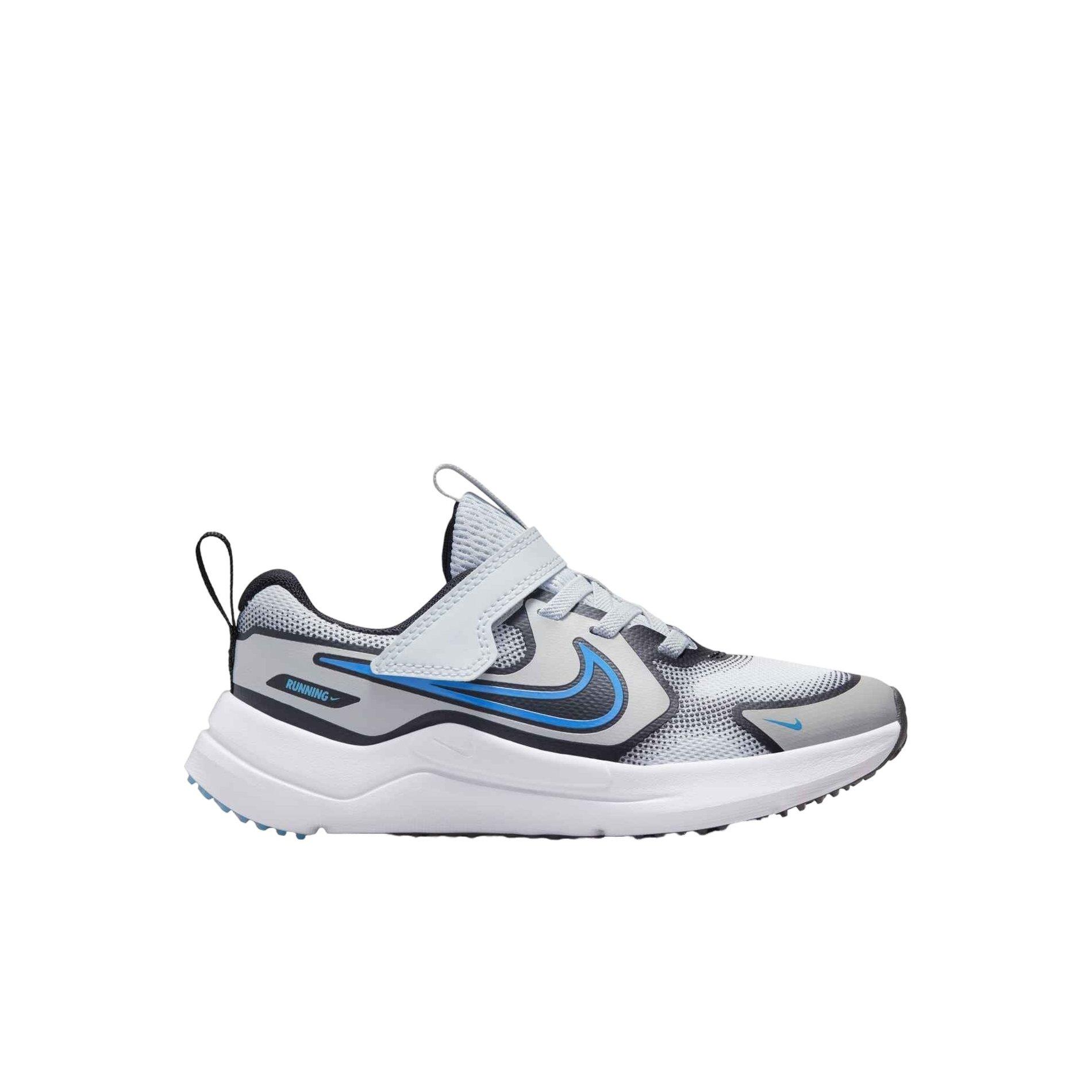 Nike Cosmic Runner "Pure Platinum/Black/White/Blue Beyond" Preschool Boys' Running Shoe - GREY/BLACK/WHITE/BLUE Thumbnail View 1