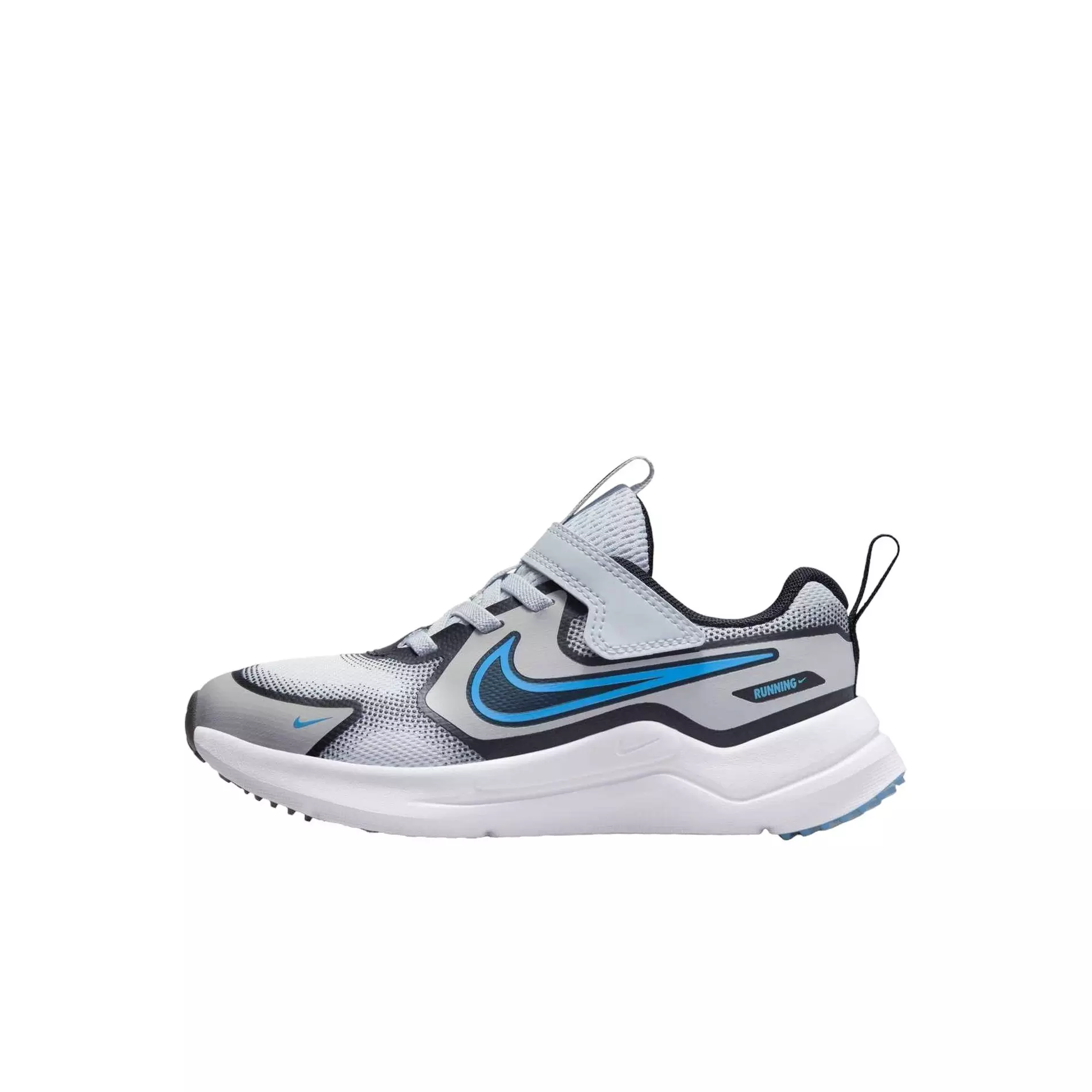 Nike Cosmic Runner "Pure Platinum/Black/White/Blue Beyond" Preschool Boys' Running Shoe - GREY/BLACK/WHITE/BLUE