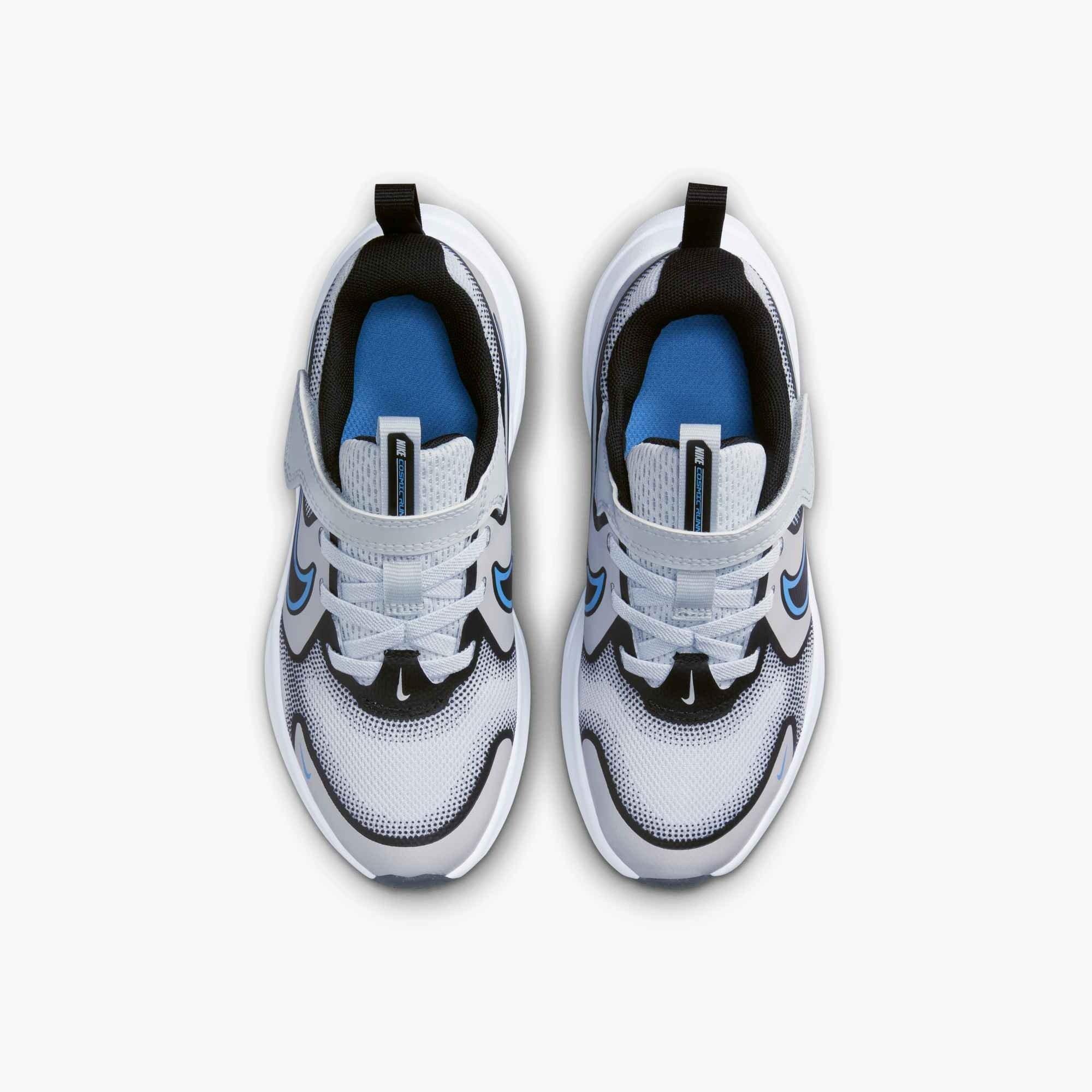 Nike Cosmic Runner "Pure Platinum/Black/White/Blue Beyond" Preschool Boys' Running Shoe - GREY/BLACK/WHITE/BLUE Thumbnail View 3