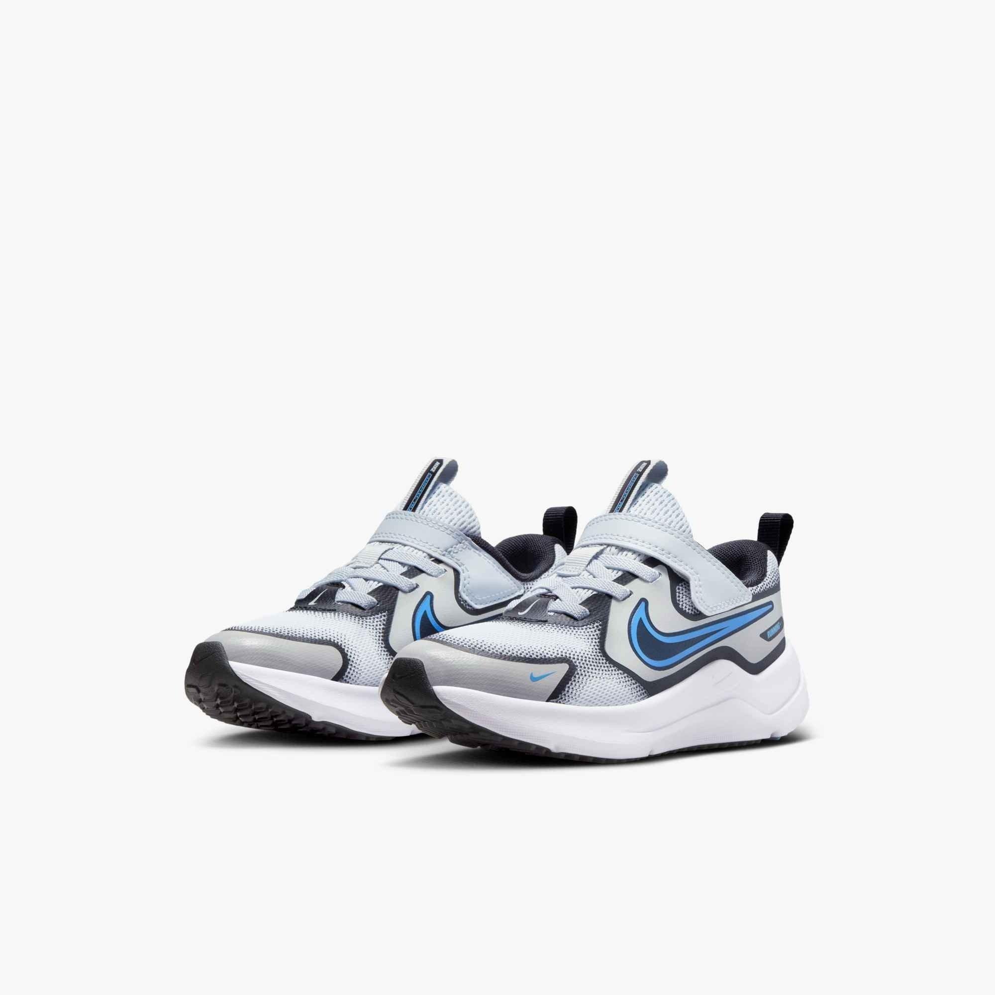 Nike Cosmic Runner "Pure Platinum/Black/White/Blue Beyond" Preschool Boys' Running Shoe - GREY/BLACK/WHITE/BLUE Thumbnail View 4