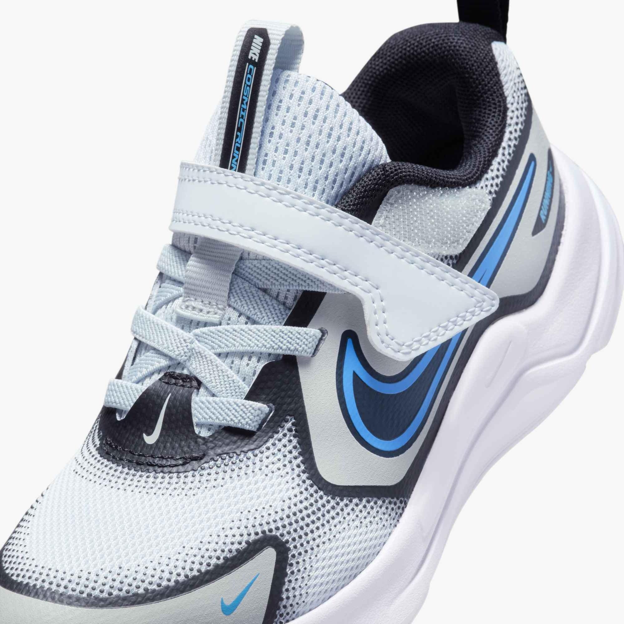 Nike Cosmic Runner "Pure Platinum/Black/White/Blue Beyond" Preschool Boys' Running Shoe - GREY/BLACK/WHITE/BLUE Thumbnail View 6