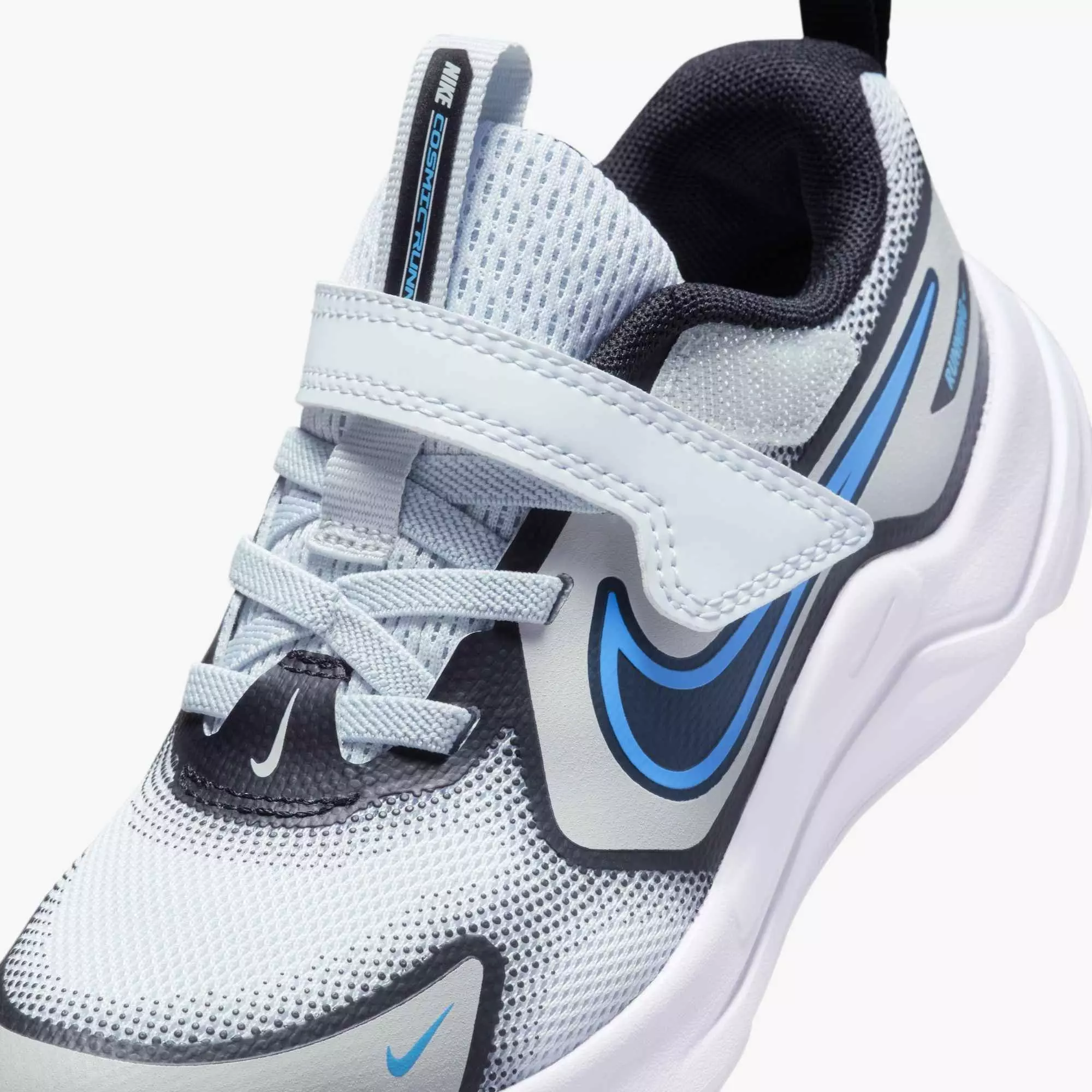Nike Cosmic Runner "Pure Platinum/Black/White/Blue Beyond" Preschool Boys' Running Shoe - GREY/BLACK/WHITE/BLUE