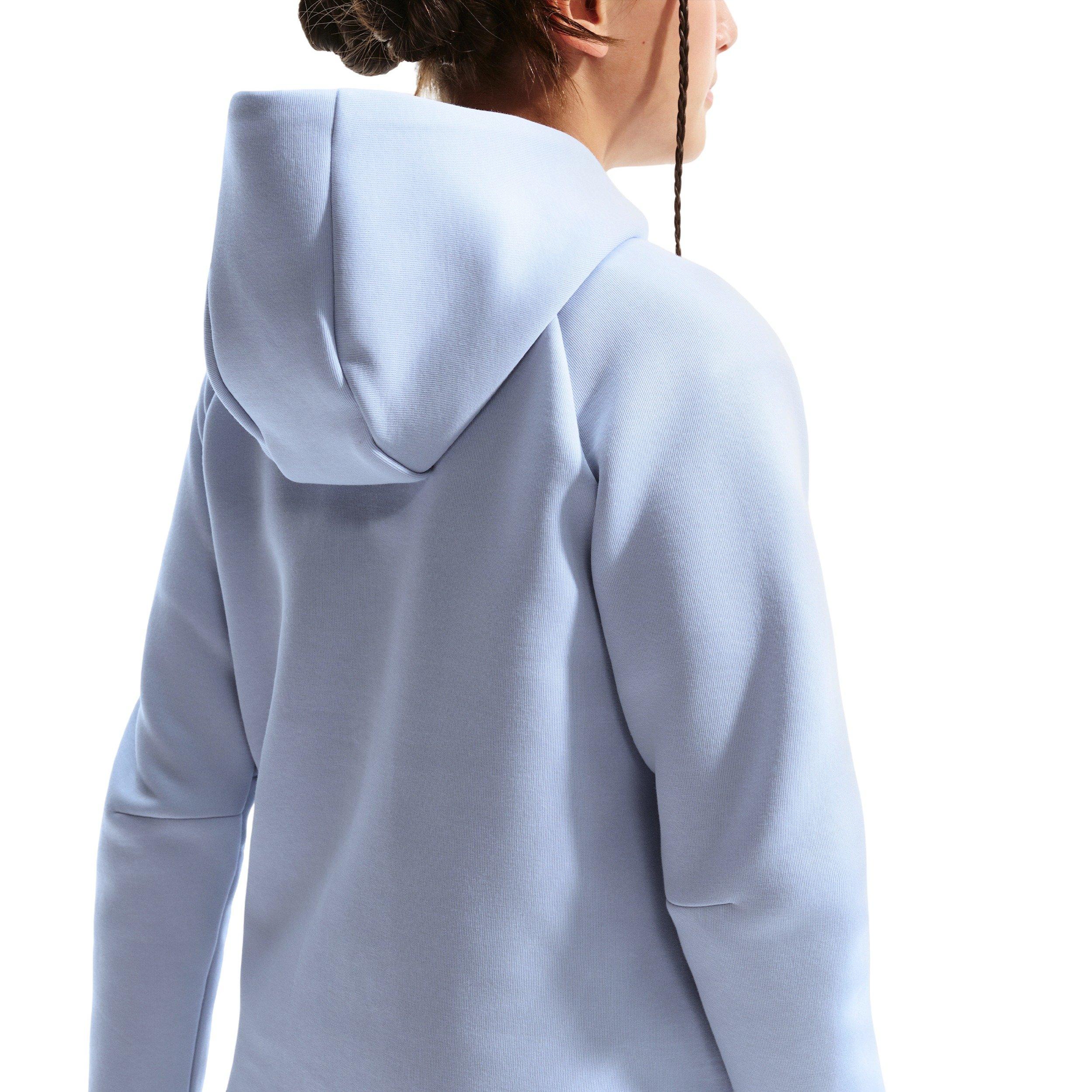 Nike Big Girls' Sportswear Tech Fleece Full-Zip LS PD Jacket -Grey - GREY Thumbnail View 2