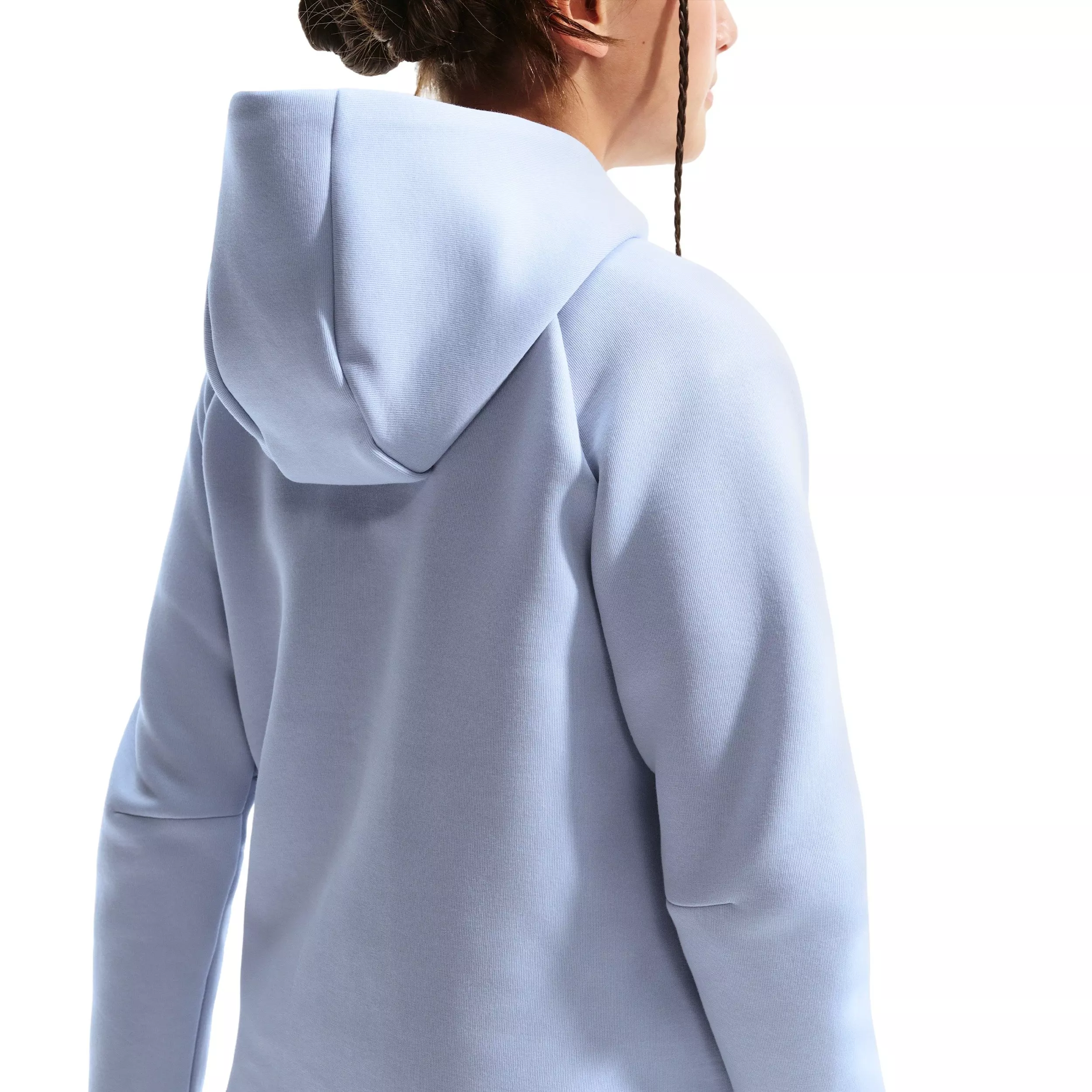 Nike Big Girls' Sportswear Tech Fleece Full-Zip LS PD Jacket -Grey - GREY