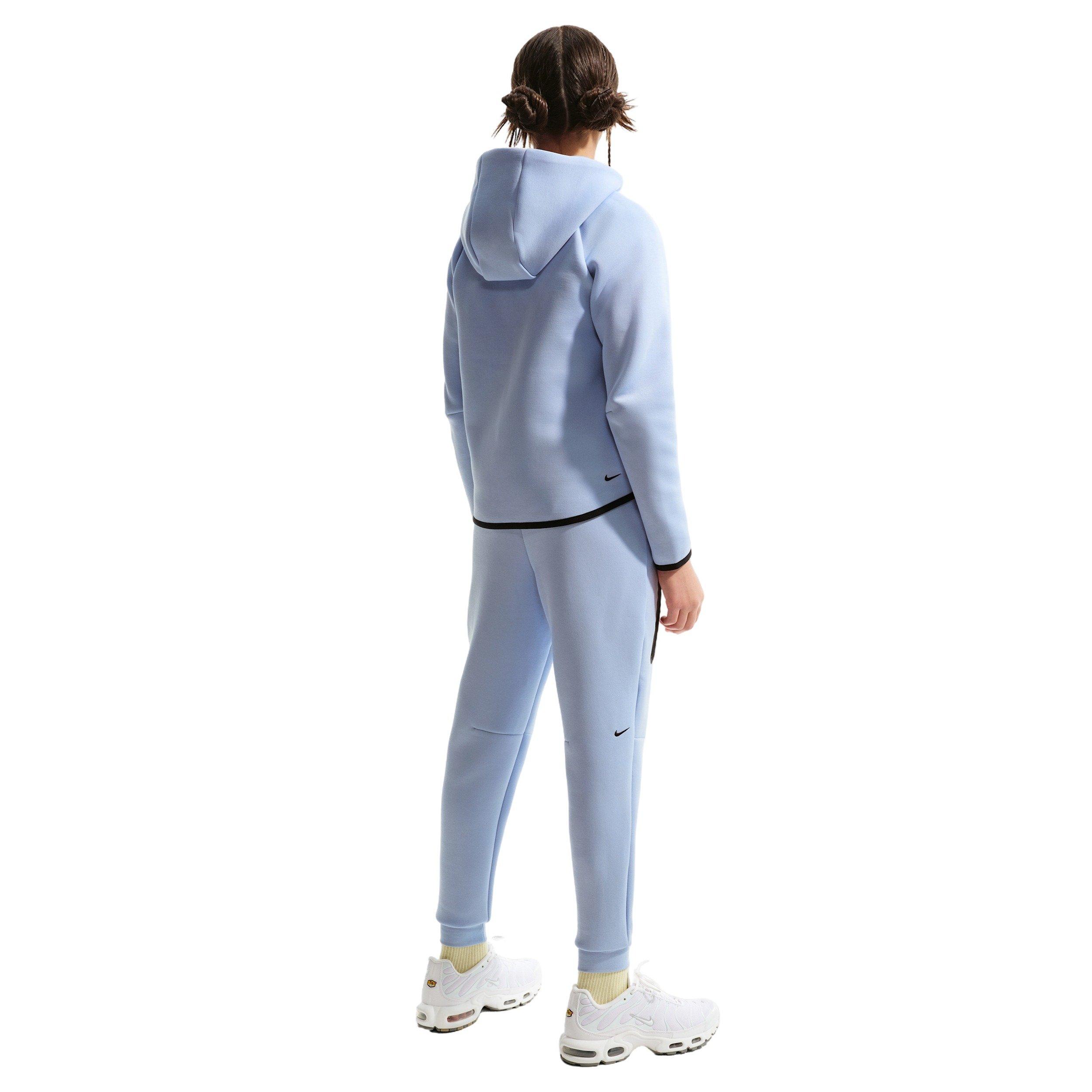 Nike Big Girls' Sportswear Tech Fleece Full-Zip LS PD Jacket -Grey - GREY Thumbnail View 5