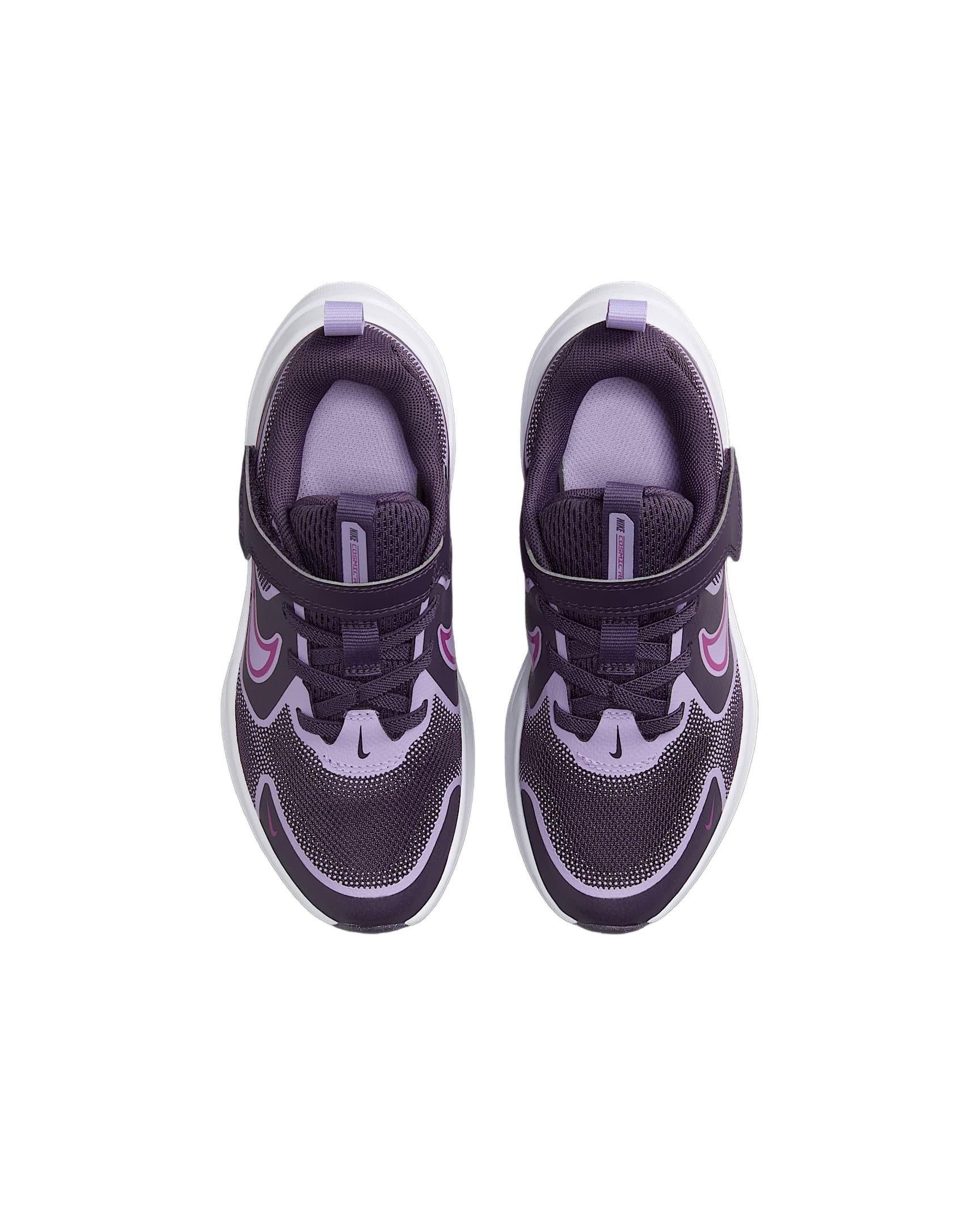 Nike Cosmic Runner "Dark Raisin/Hydrangeas/White/Hot Fuchsia" Preschool Boys' Running Shoe - PURPLE Thumbnail View 3