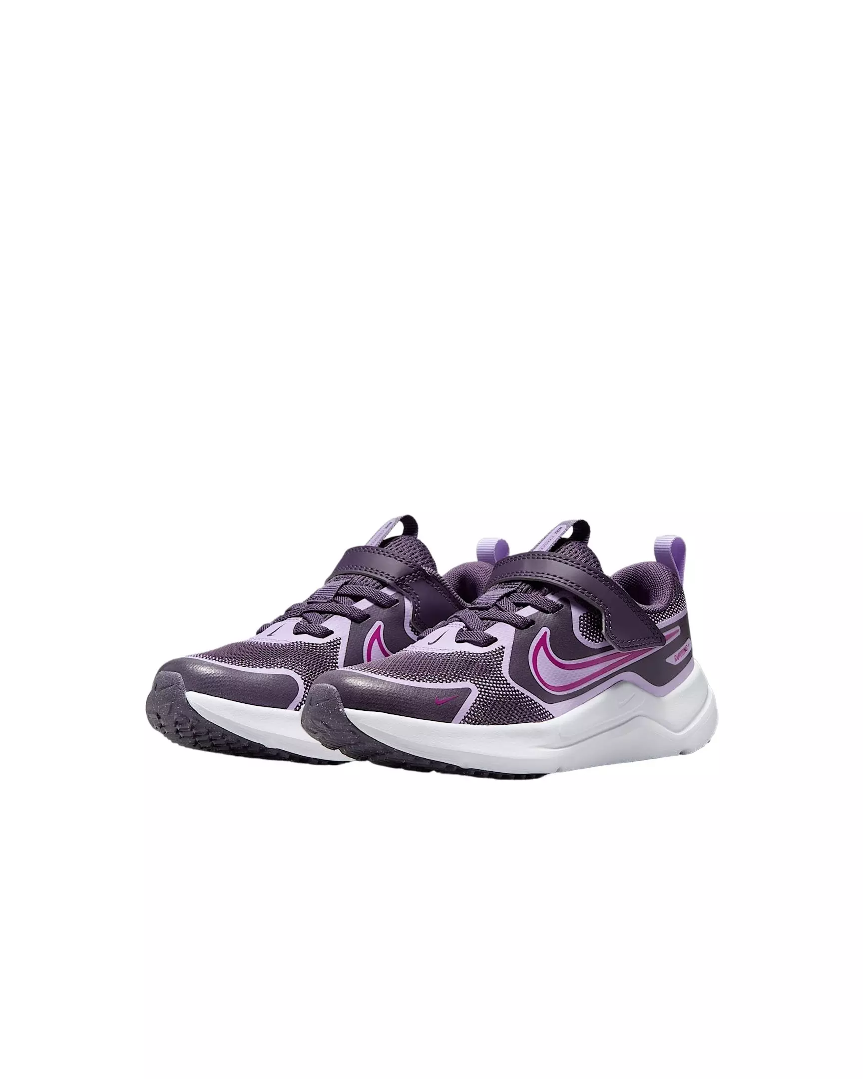 Nike Cosmic Runner "Dark Raisin/Hydrangeas/White/Hot Fuchsia" Preschool Boys' Running Shoe - PURPLE