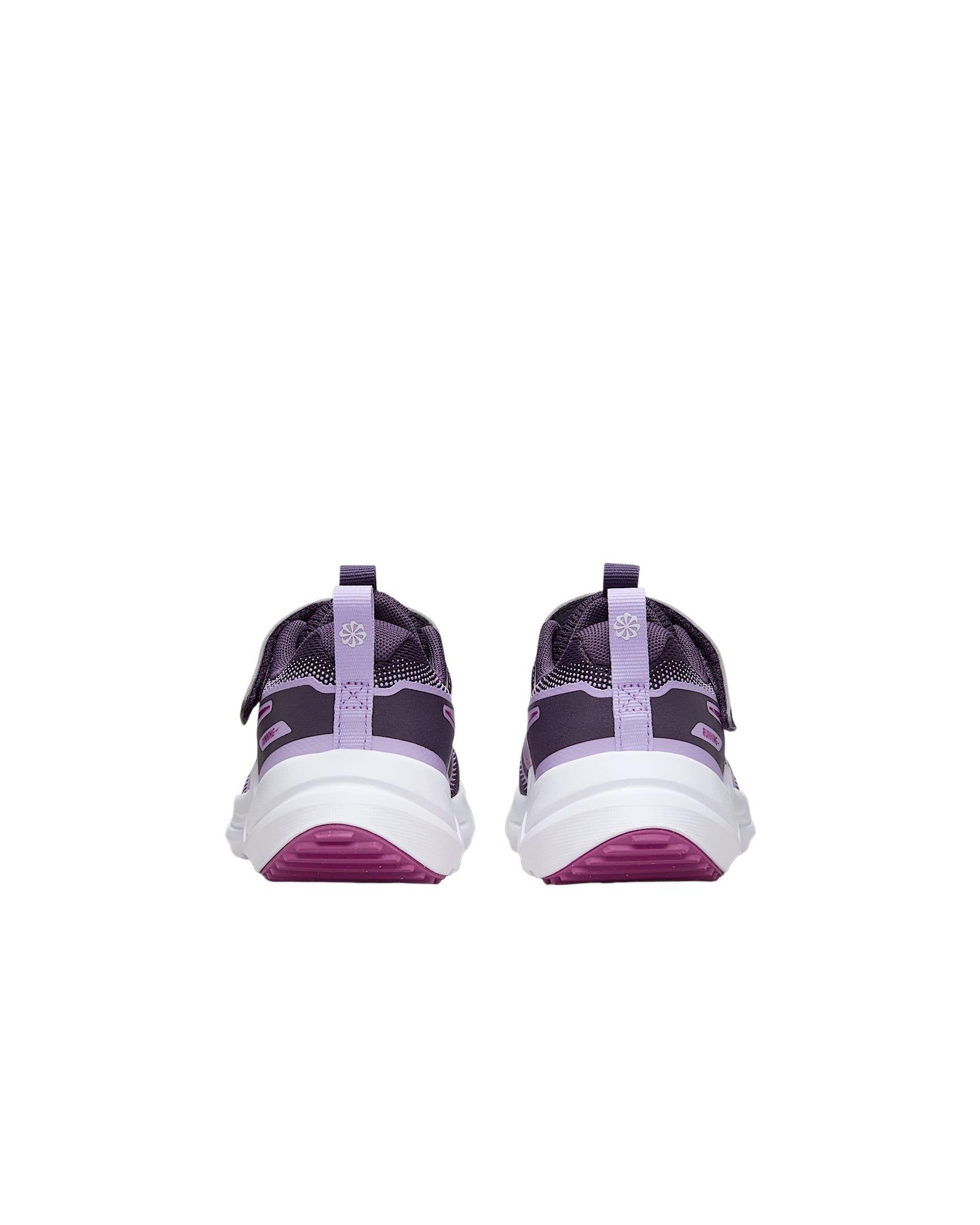 Nike Cosmic Runner "Dark Raisin/Hydrangeas/White/Hot Fuchsia" Preschool Boys' Running Shoe - PURPLE Thumbnail View 5