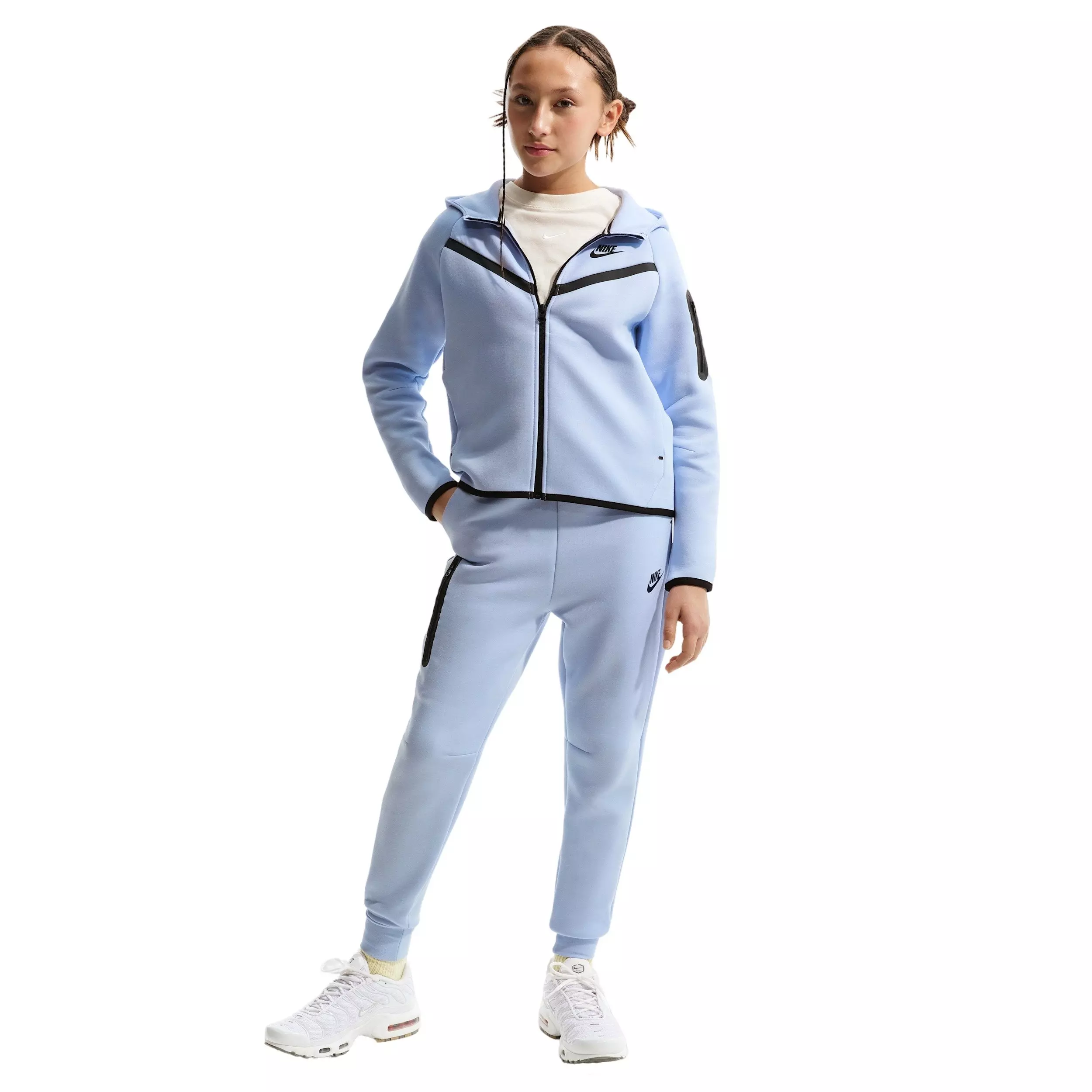 Nike Big Girls' Sportswear Tech Fleece PD Joggers -Grey - GREY