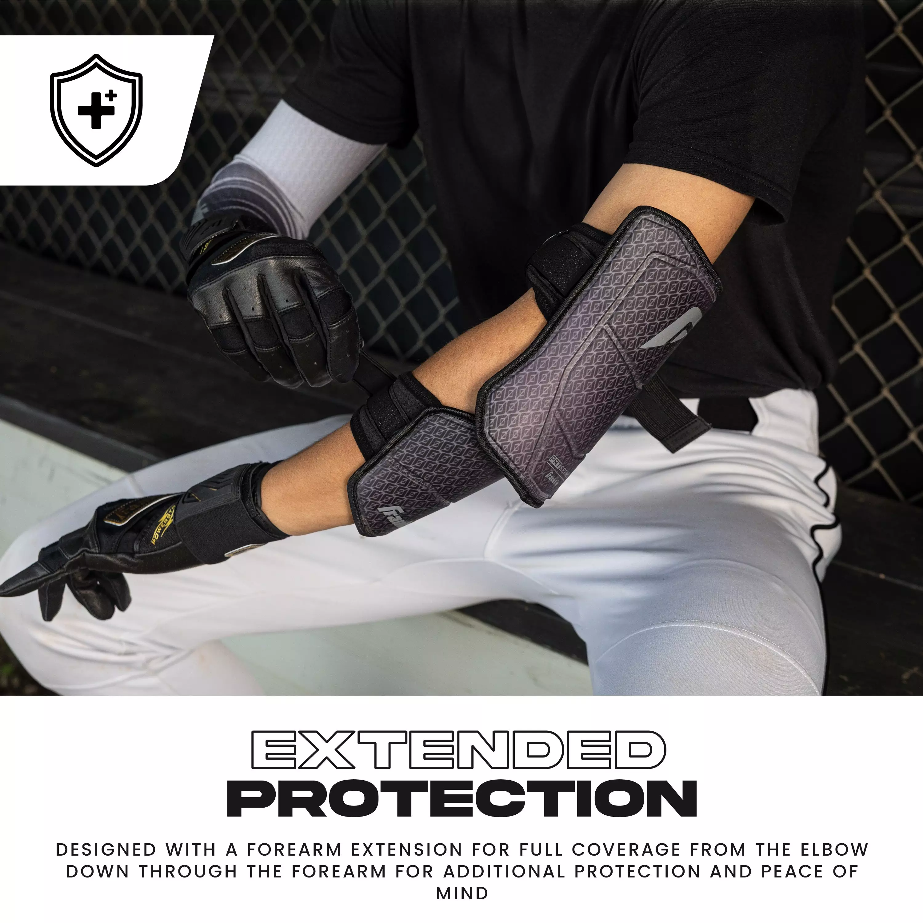 Franklin Baseball PRT DST Protective Elbow Guard - BLACK
