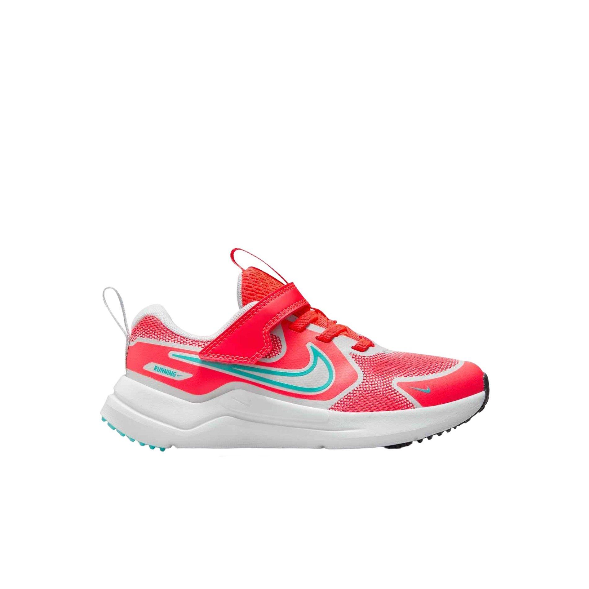 Nike Cosmic Runner "Bright Crimson/Pure Platinum/Black/Dusty Cactus" Preschool Boys' Running Shoe - CRIMSON/WHITE/TURQUOISE Thumbnail View 1