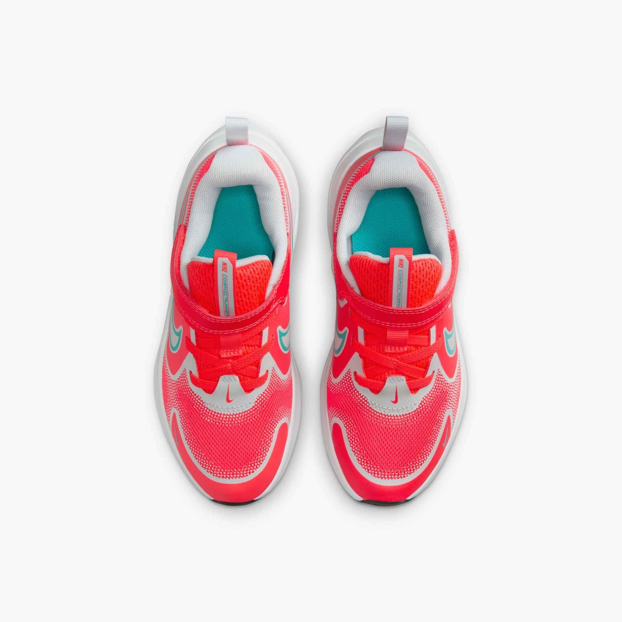 Nike Cosmic Runner "Bright Crimson/Pure Platinum/Black/Dusty Cactus" Preschool Boys' Running Shoe - CRIMSON/WHITE/TURQUOISE Thumbnail View 3