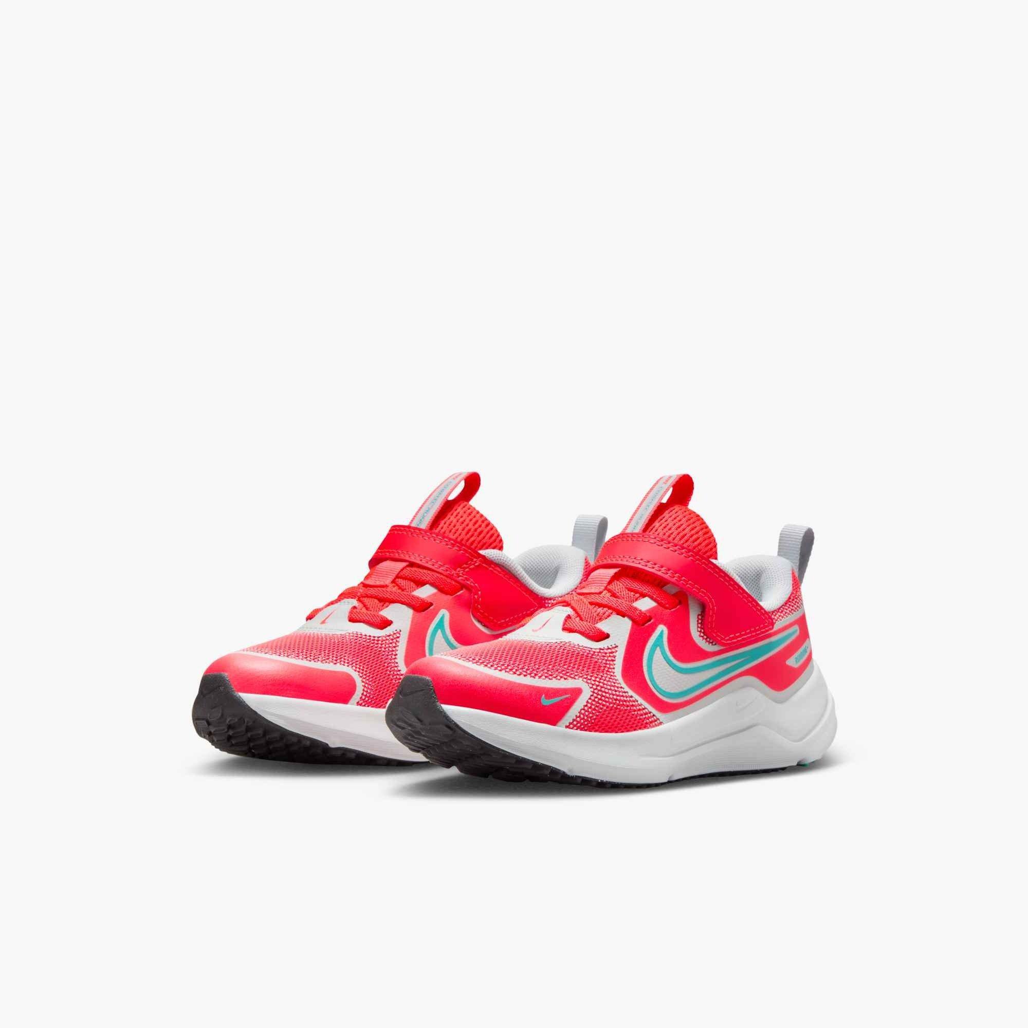 Nike Cosmic Runner "Bright Crimson/Pure Platinum/Black/Dusty Cactus" Preschool Boys' Running Shoe - CRIMSON/WHITE/TURQUOISE Thumbnail View 4