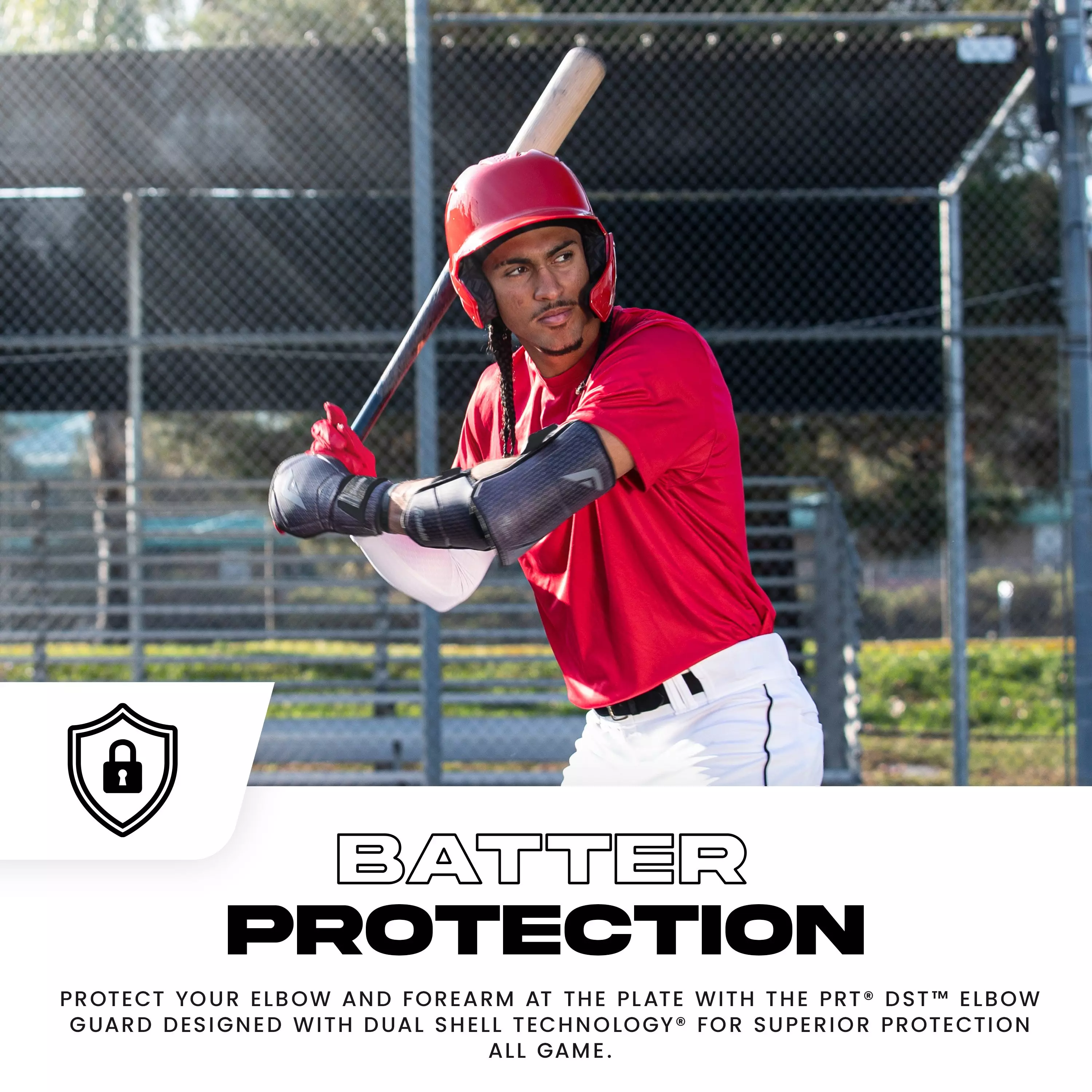 Franklin Youth Baseball PRT DST Protective Elbow Guard - BLACK