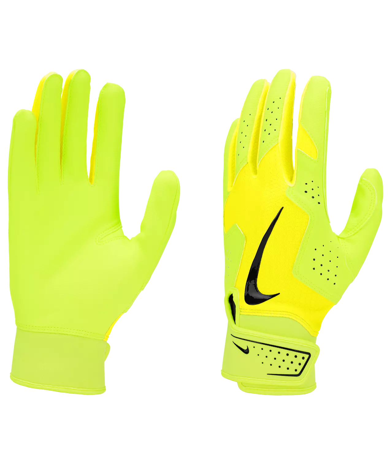 Nike Adult Alpha 2.0 Baseball Batting Gloves-Volt - VOLT