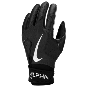 Nike Youth Alpha 2.0 Baseball Batting Gloves-Black