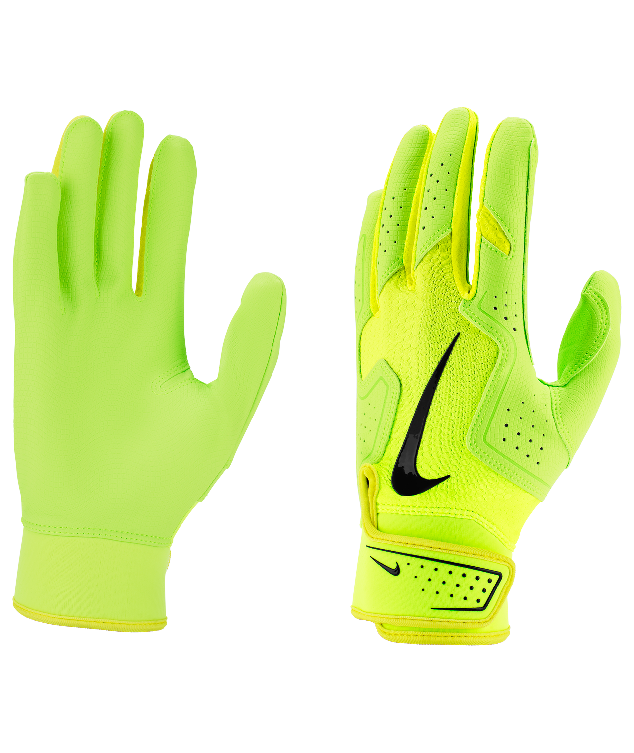 Nike Youth Alpha 2.0 Baseball Batting Gloves-Volt - VOLT Thumbnail View 3