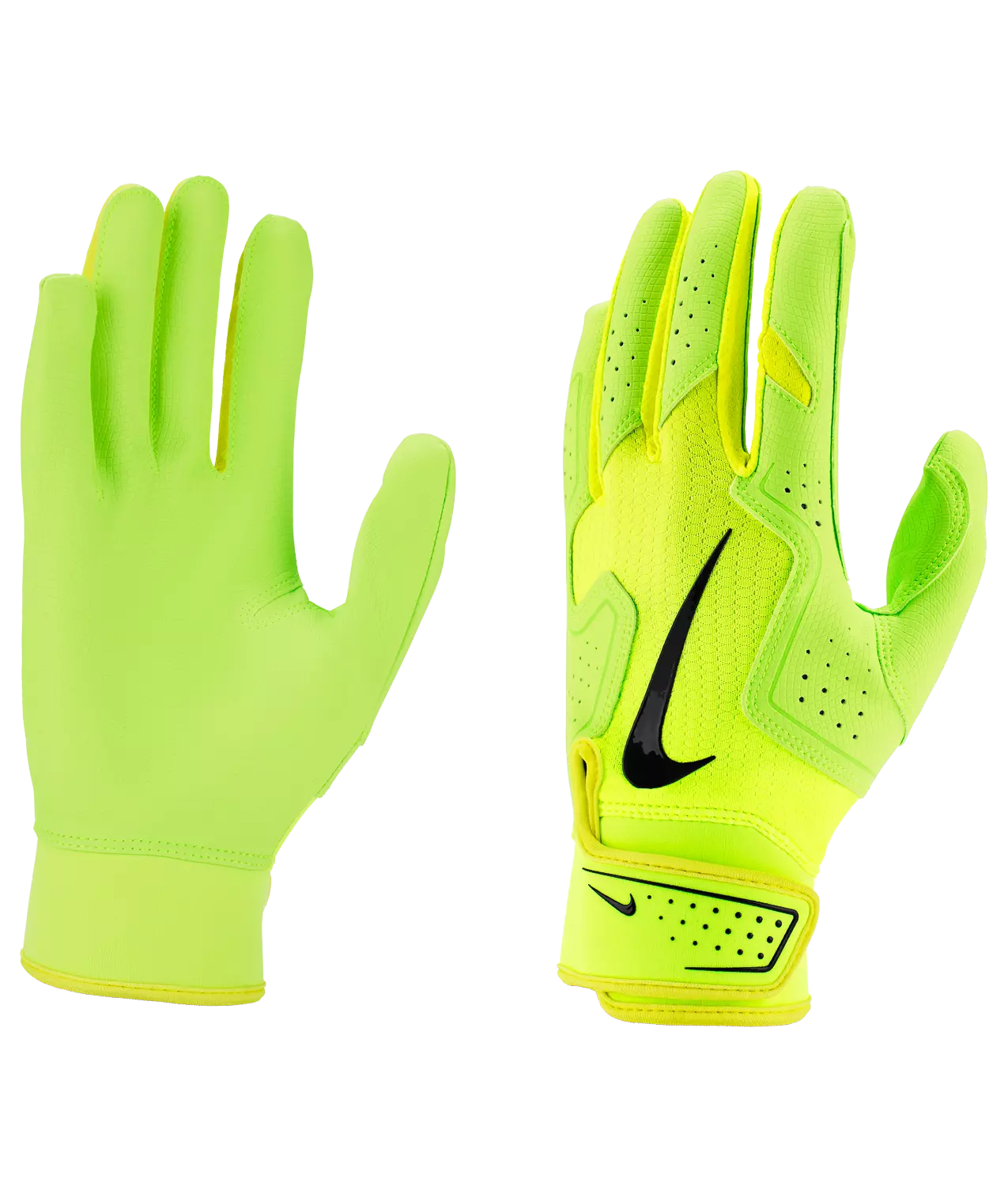 Nike Youth Alpha 2.0 Baseball Batting Gloves-Volt - VOLT